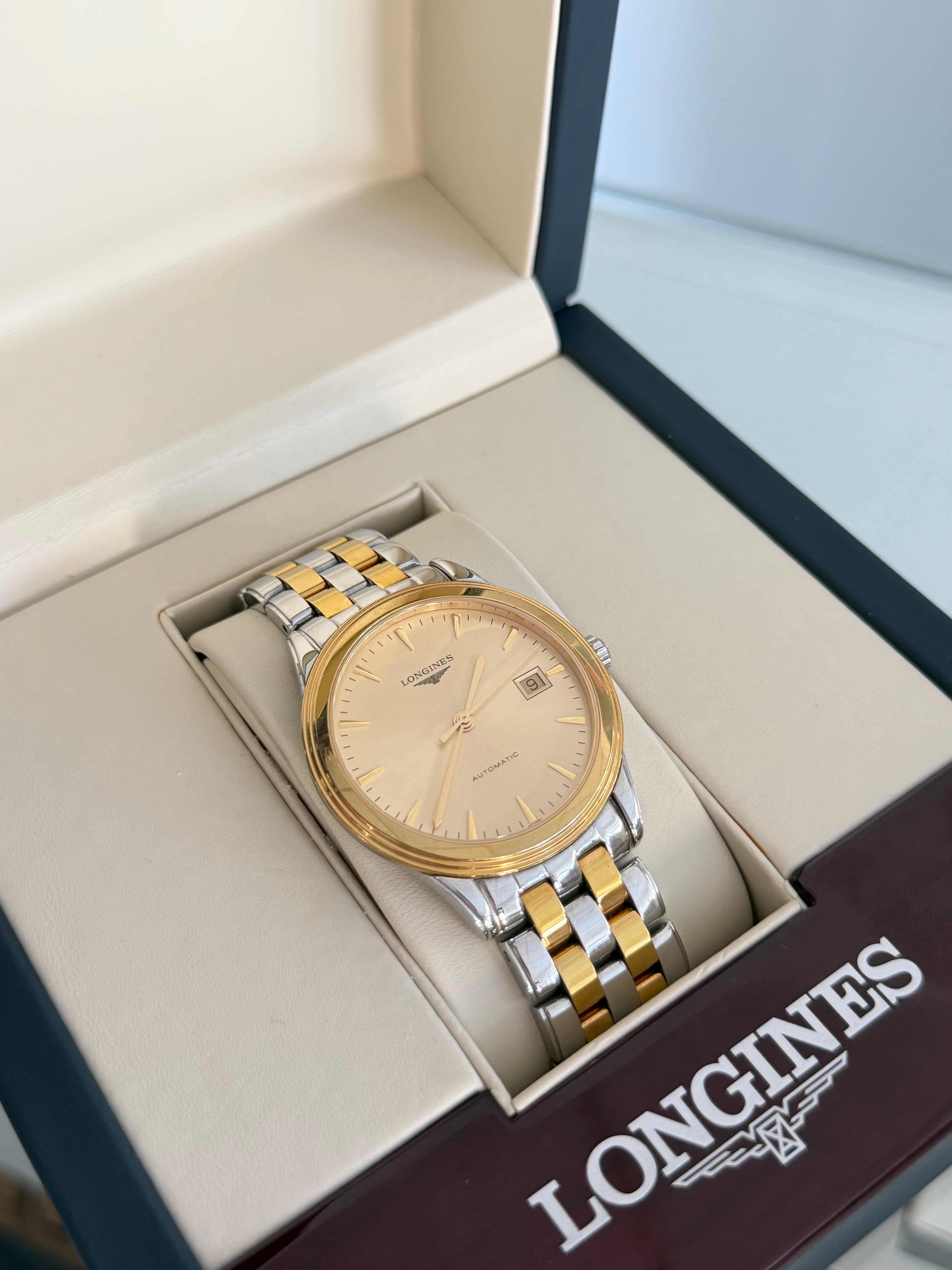 Longines Flagship Automatic 38.5mm - Two tone - Full set - Servisat - L4.974.3.32.7