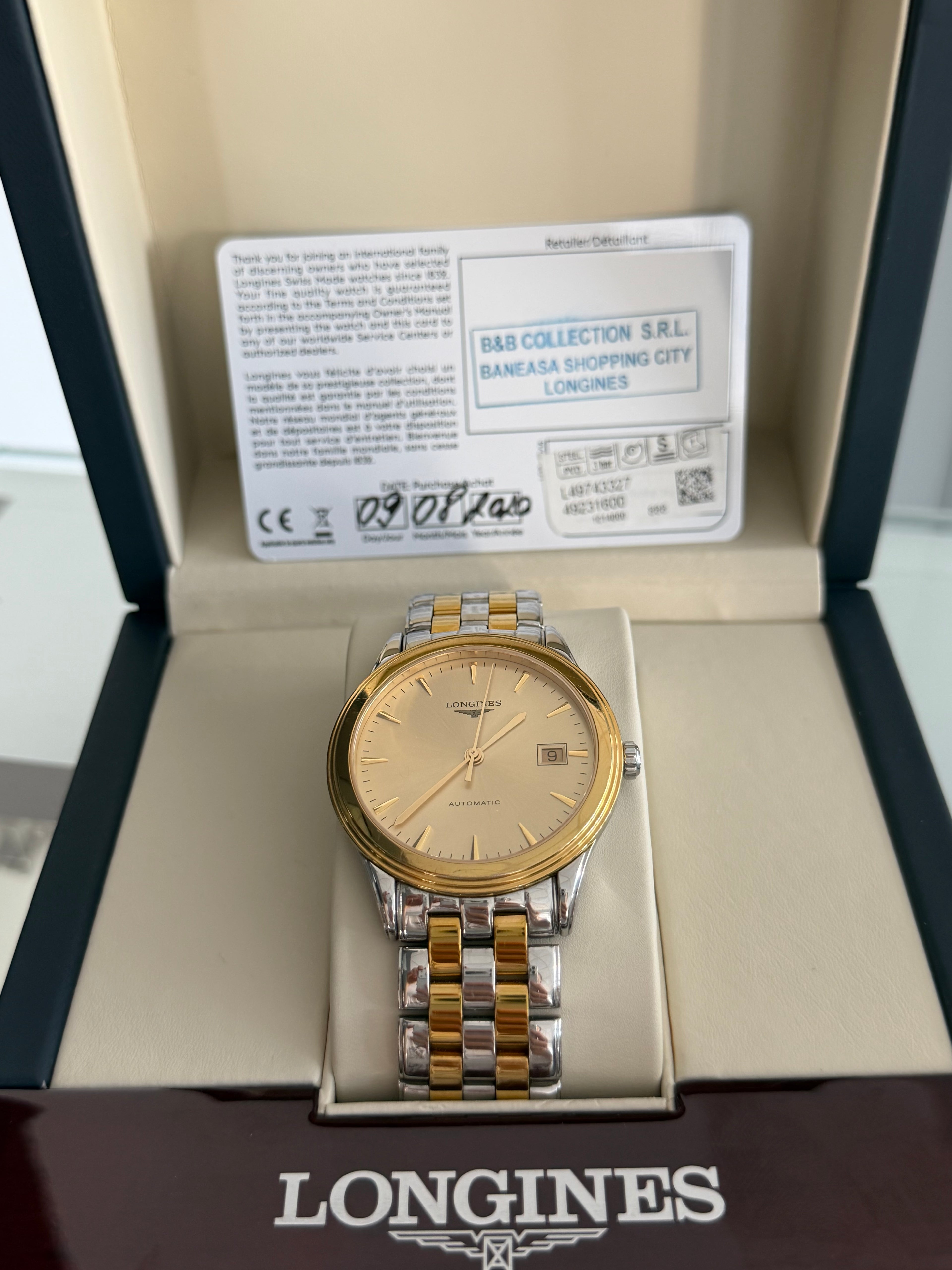 Longines Flagship Automatic 38.5mm - Two tone - Full set - Servisat - L4.974.3.32.7