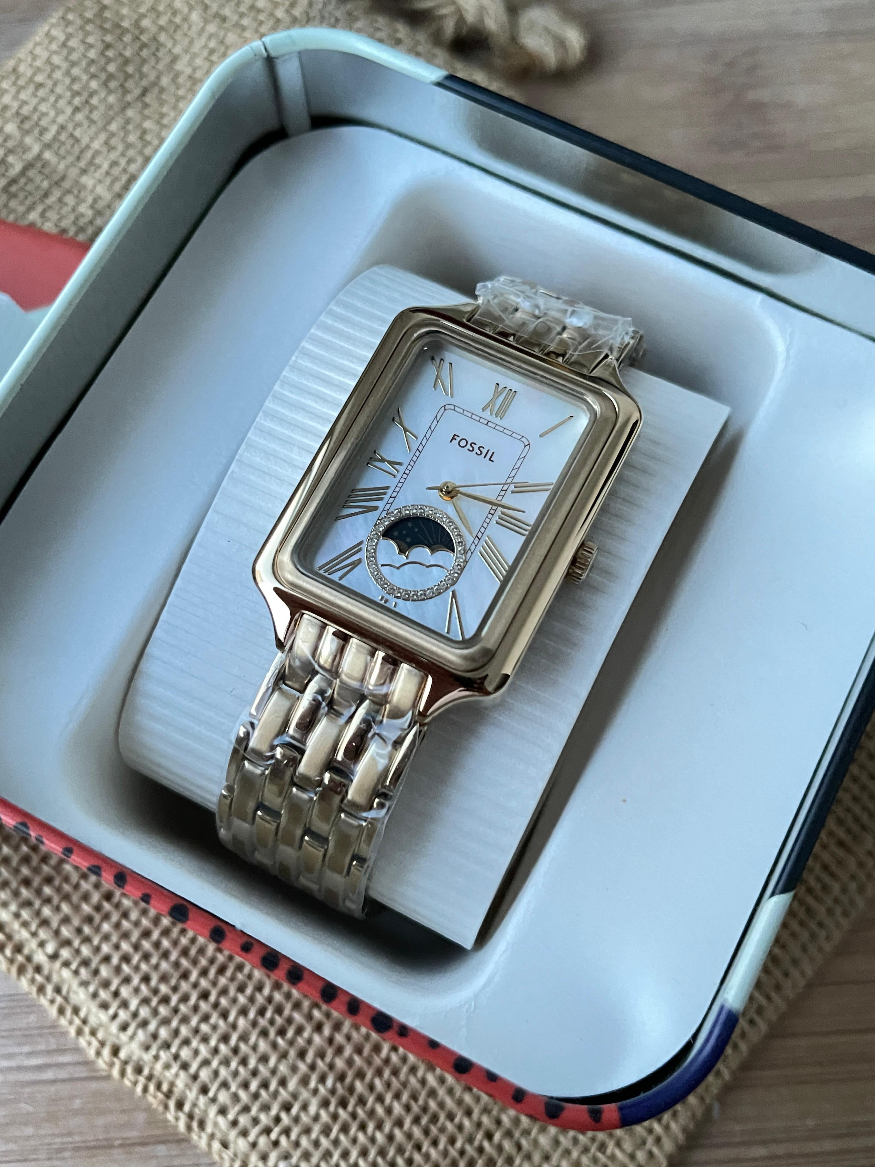 Ceas Fossil Raquel Sun Moon-  Gold ES5398 - 29mm - Mother of Pearl
