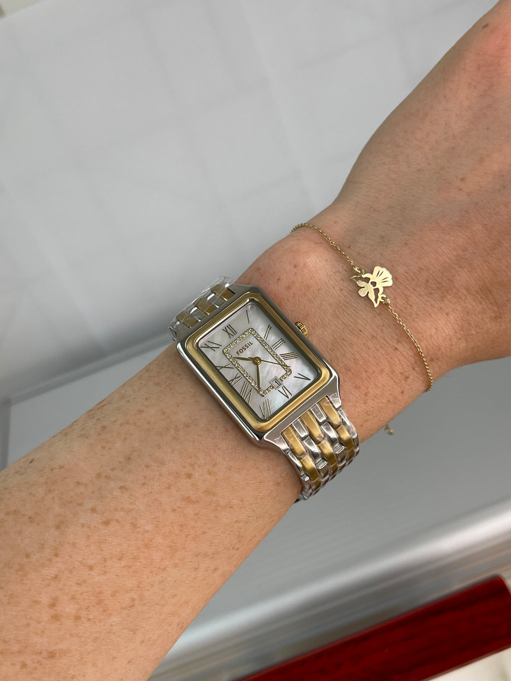 Ceas Fossil Raquel Gold 26mm - Mother of Pearl - ES5304