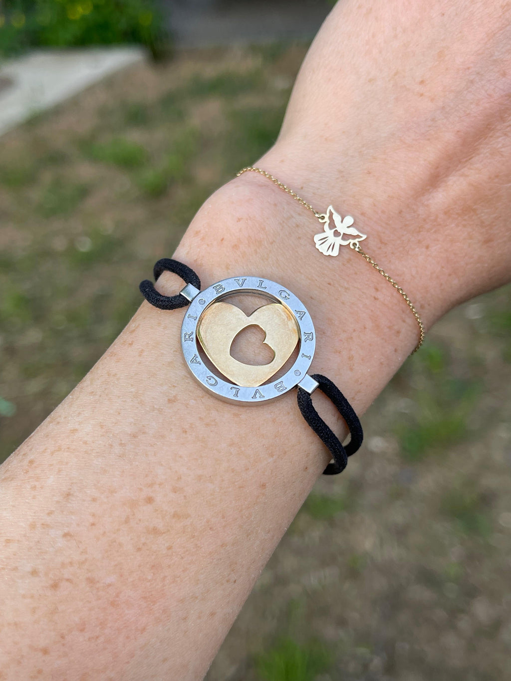 Bratara Bvlgari Tondo Cuore originalǎ Aur 18k si otel