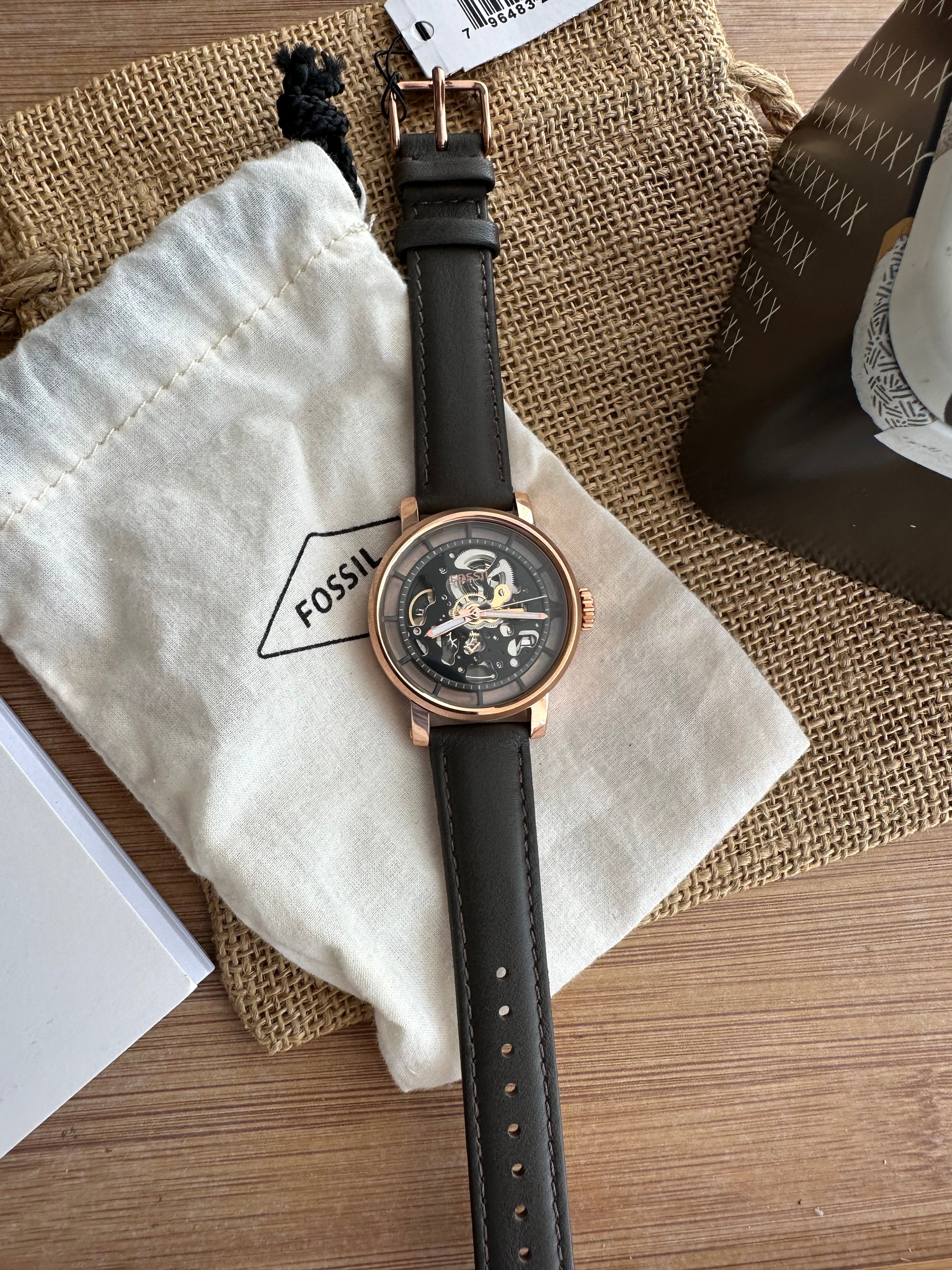 Ceas Fossil Boyfriend 38mm diametrul - Automatic curea de piele - ME3089