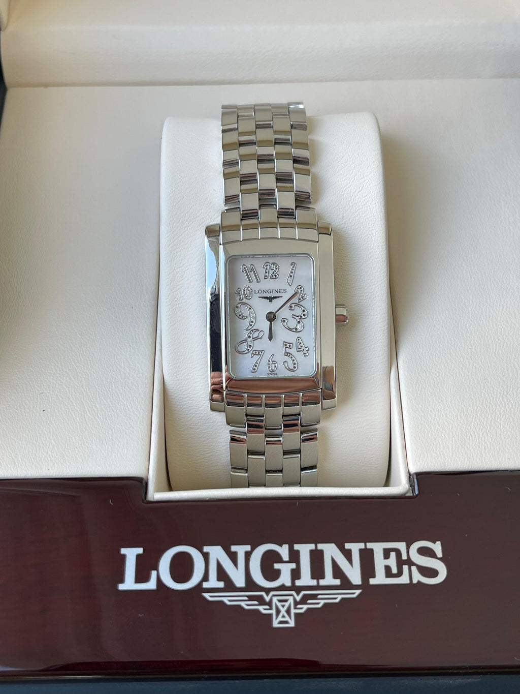 Ceas Longines Dolcevita Lady Cadran Mother of Pearl cu diamante ref. L5.502.4.07.6