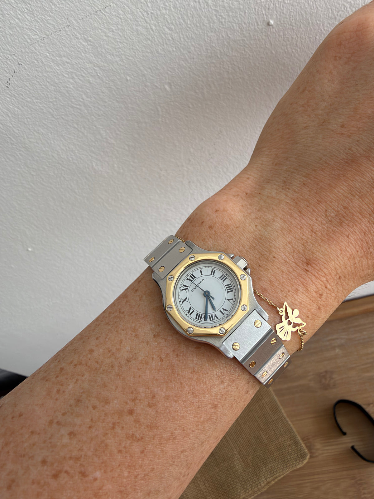 Cartier Santos Octagon Automatic - Aur Oțel - 25mm - Ref. 0907