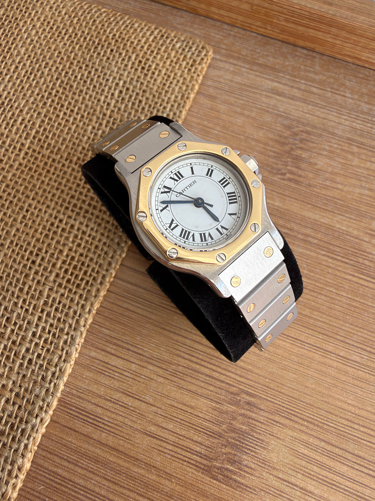 Cartier Santos Octagon Automatic - Aur Oțel - 25mm - Ref. 0907