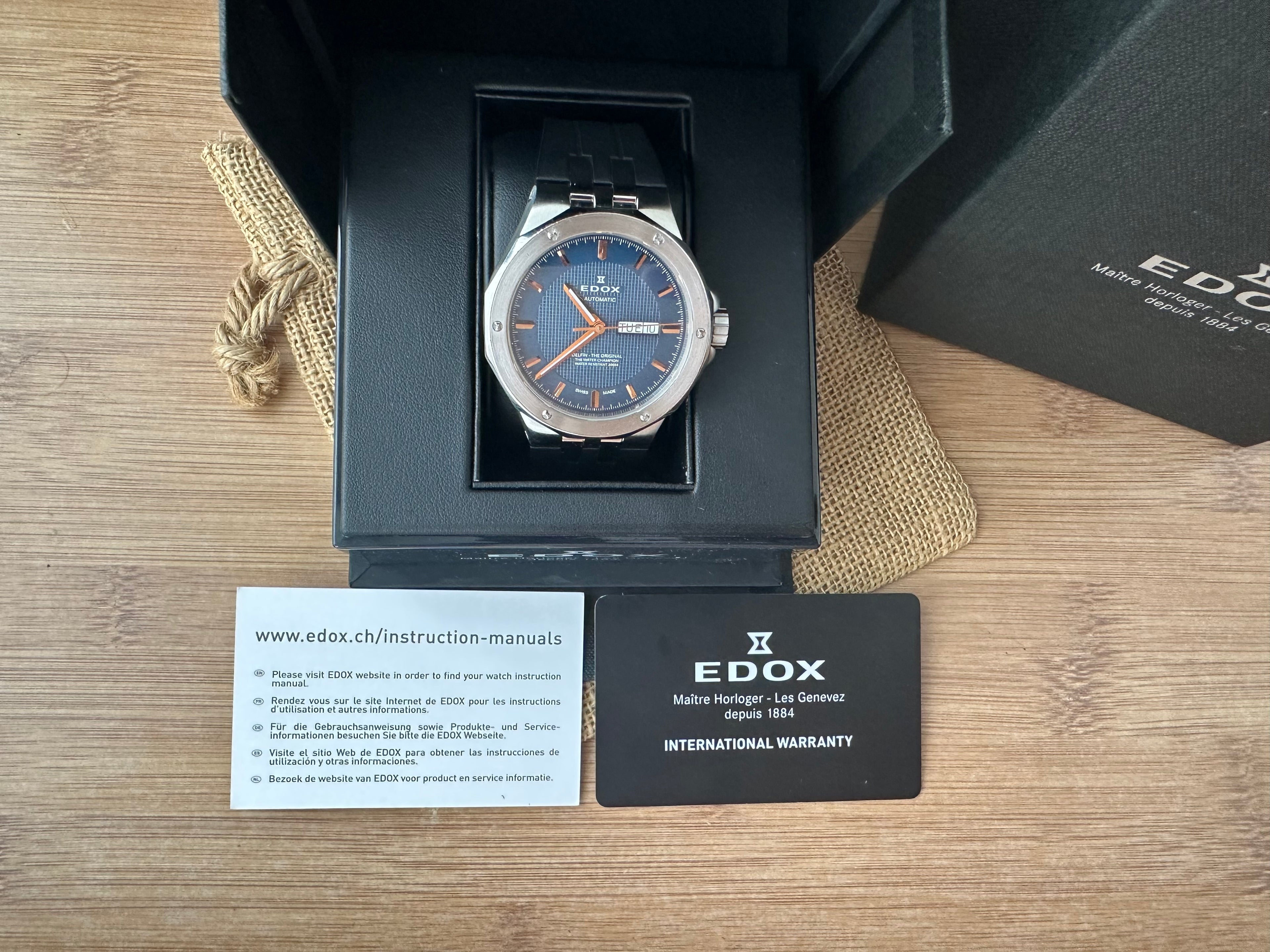 Ceas Edox Delfin Full set Rubber Strap