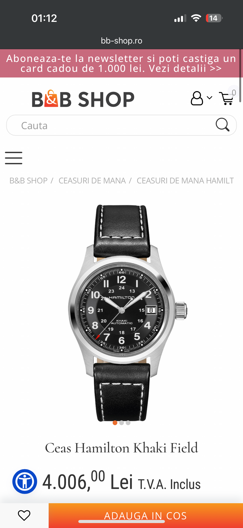 Hamilton Khaki Field 38mm - Condiție excelentǎ Automatic