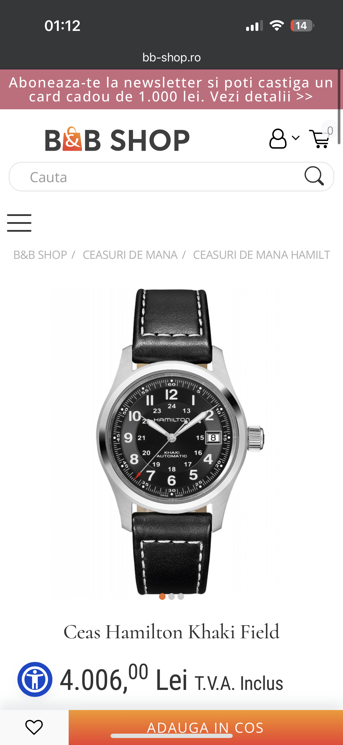 Hamilton Khaki Field 38mm - Condiție excelentǎ Automatic