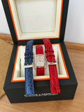 Baume & Mercier Hampton Aur Alb 18k și diamante 22x28mm Ref. 65335 - Mother of pearl