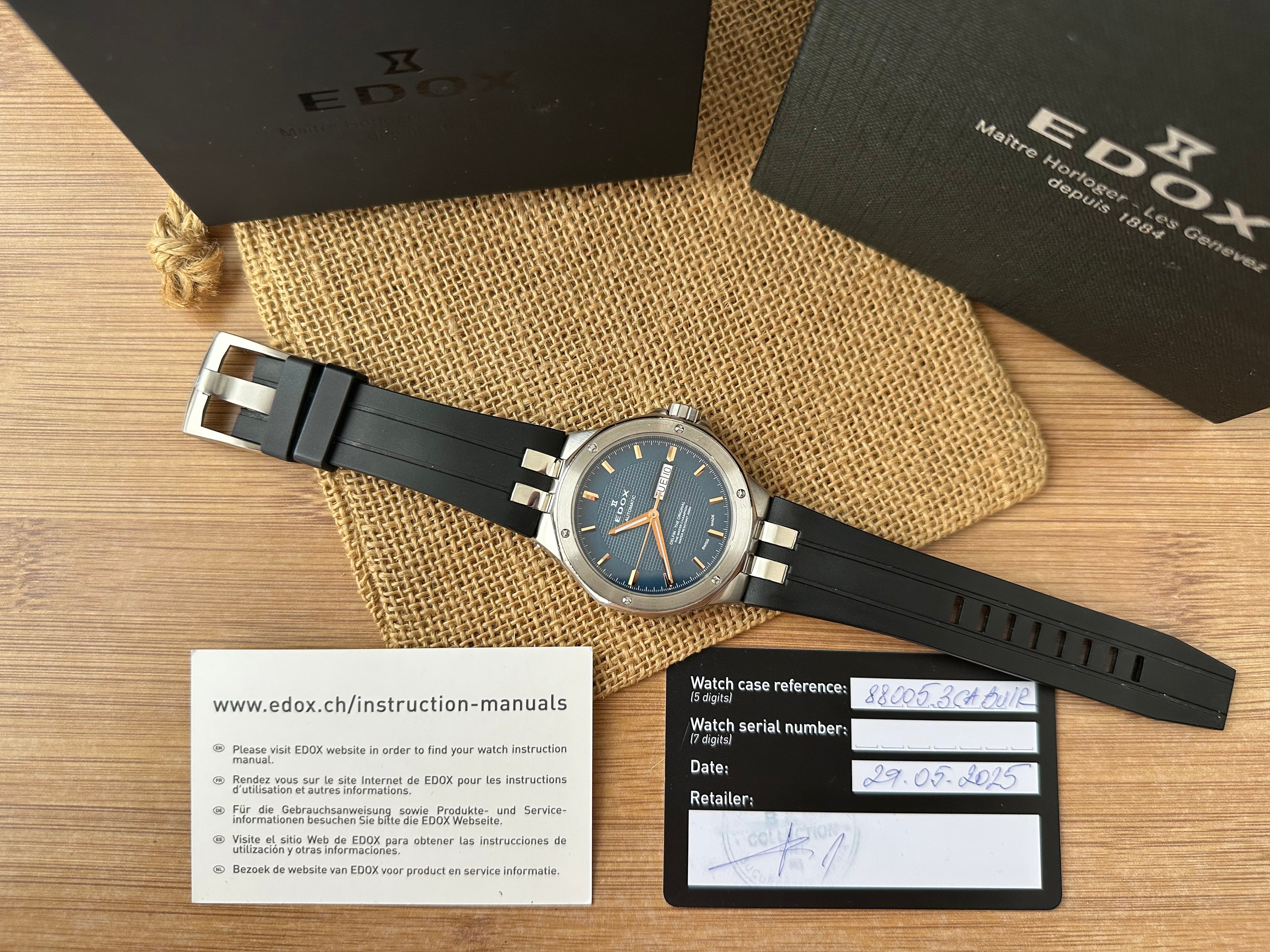 Ceas Edox Delfin Full set Rubber Strap