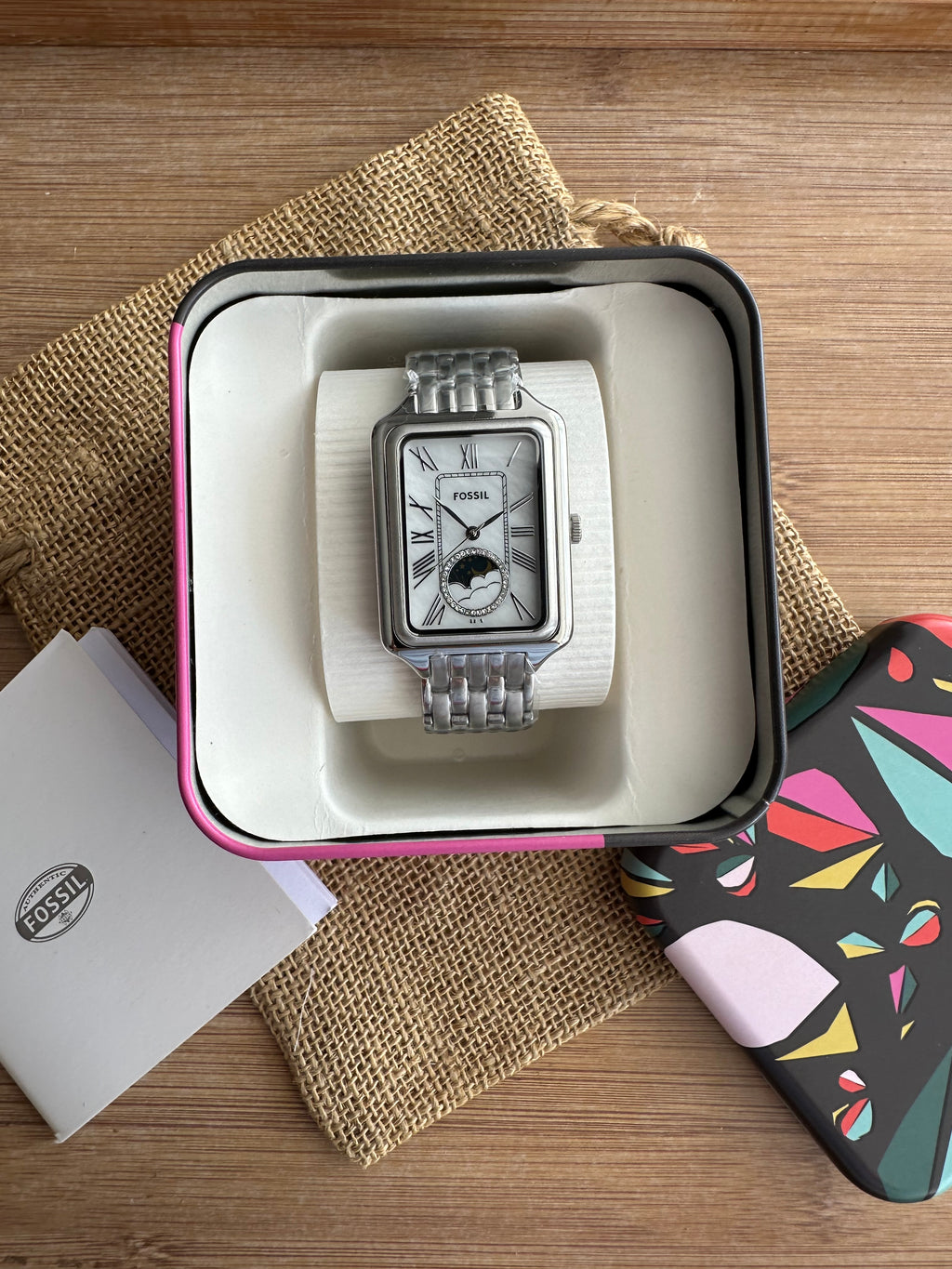 Ceas Fossil Raquel Sun Moon 29mm - Silver