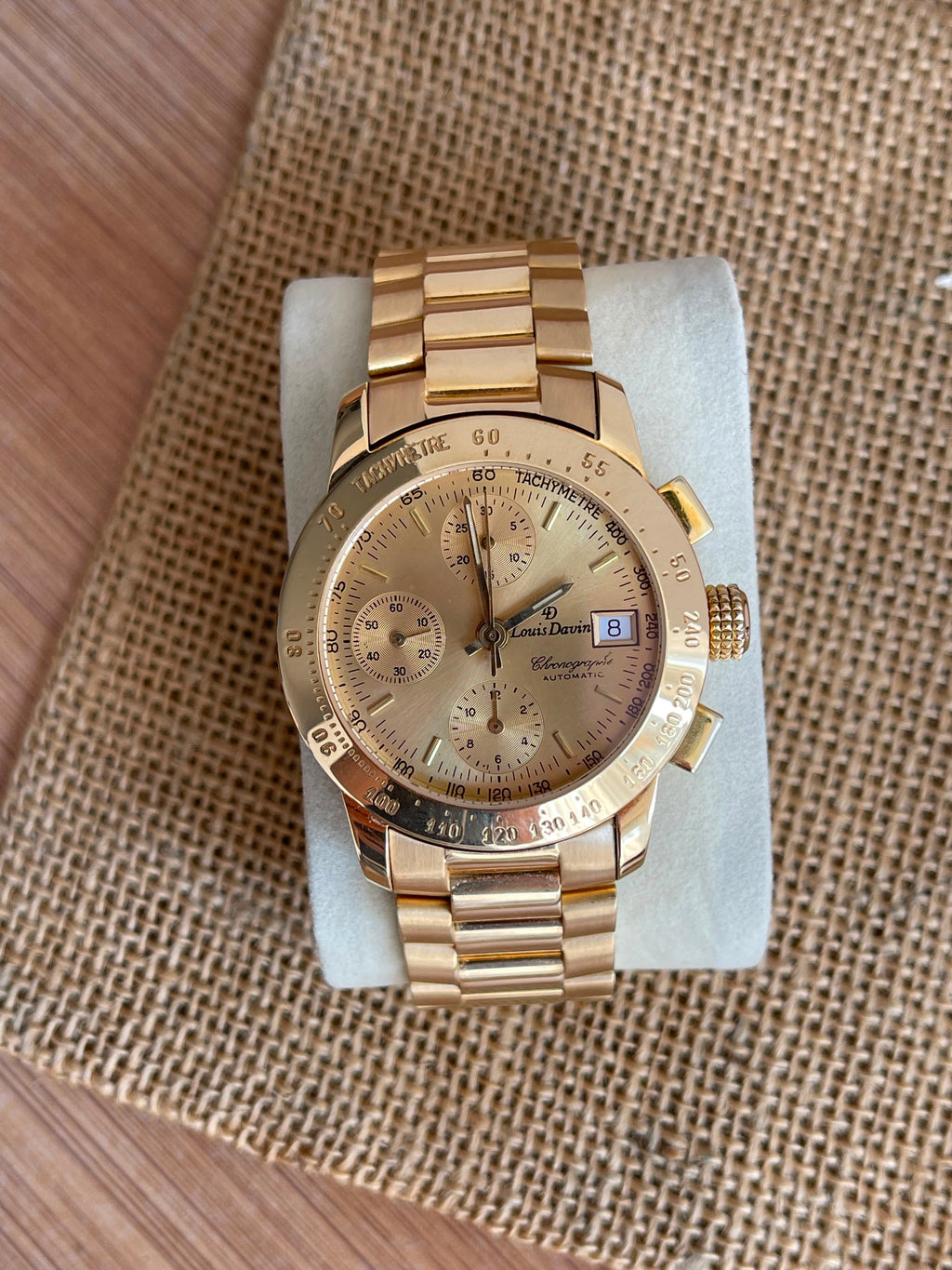 Ceas din Aur 18K Louis Davin - Valjoux 7750 - 148g total