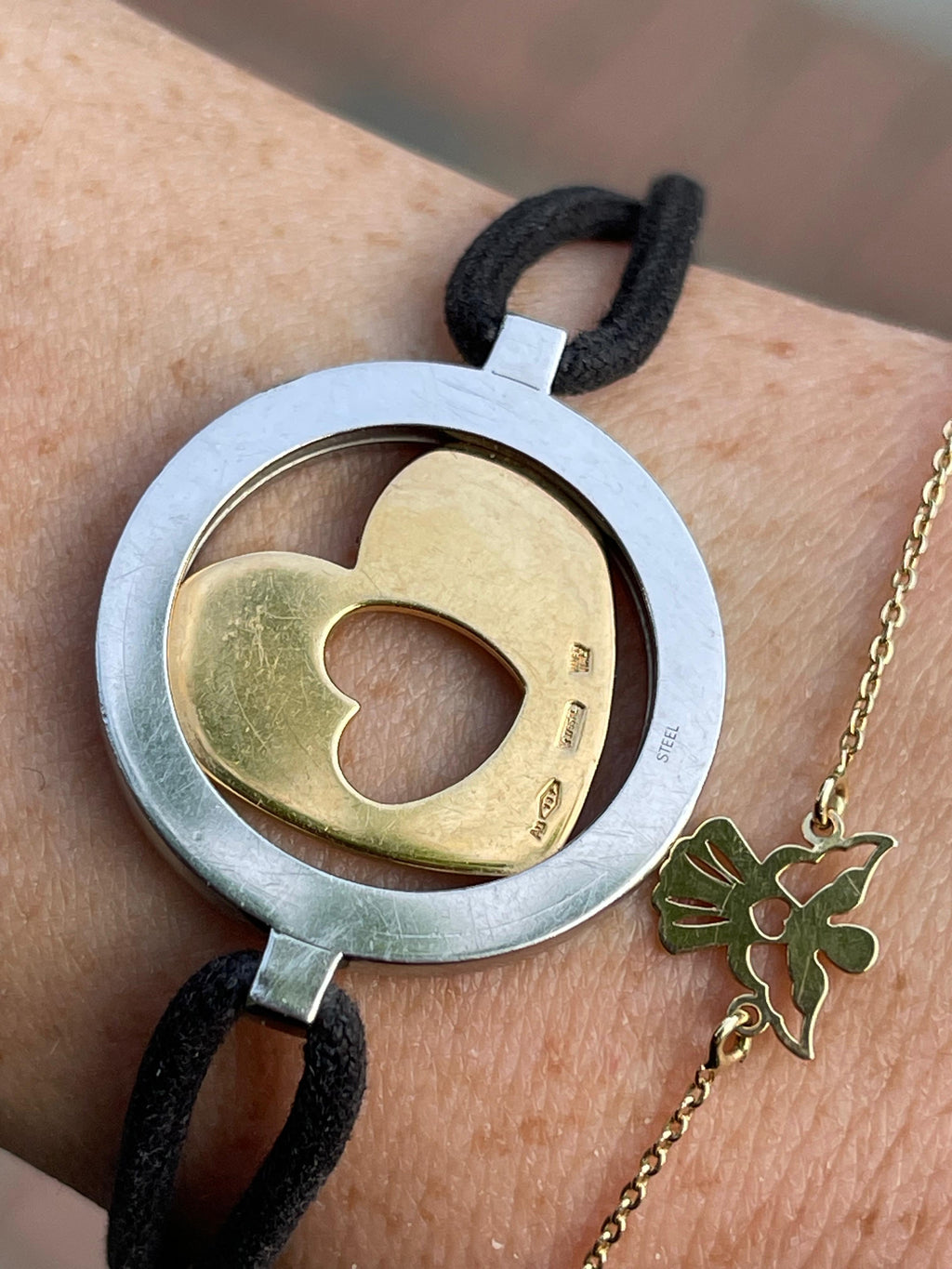 Bratara Bvlgari Tondo Cuore originalǎ Aur 18k si otel