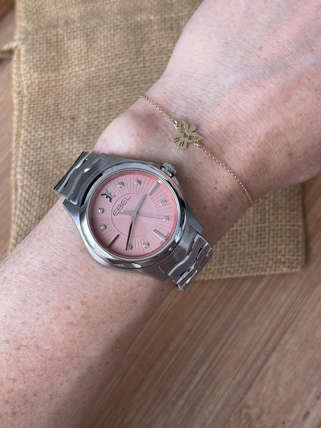 Superb Ebel Lady Wave 35mm cu diamante - ref. 1216303