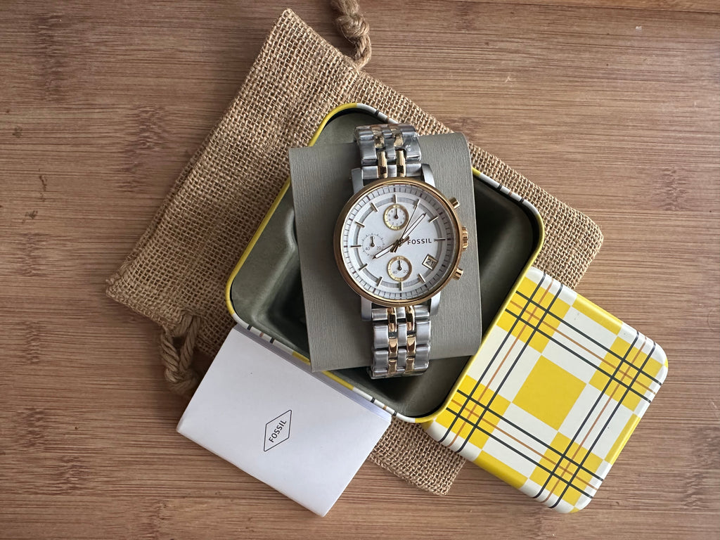 Superb Ceas Fossil Boyfriend Lady - Two tone 38mm diametrul
