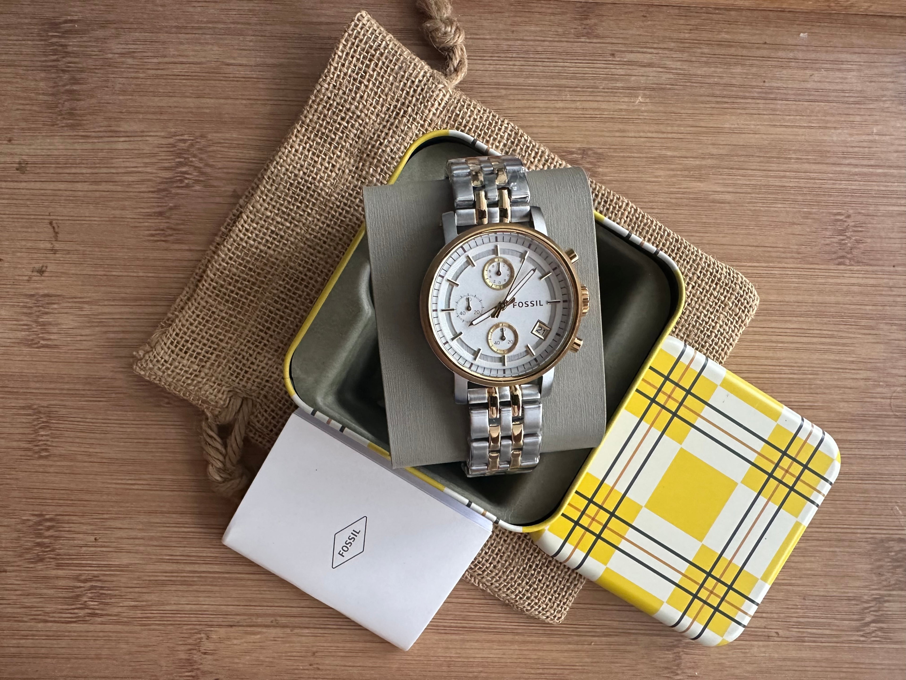 Superb Ceas Fossil Boyfriend Lady - Two tone 38mm diametrul