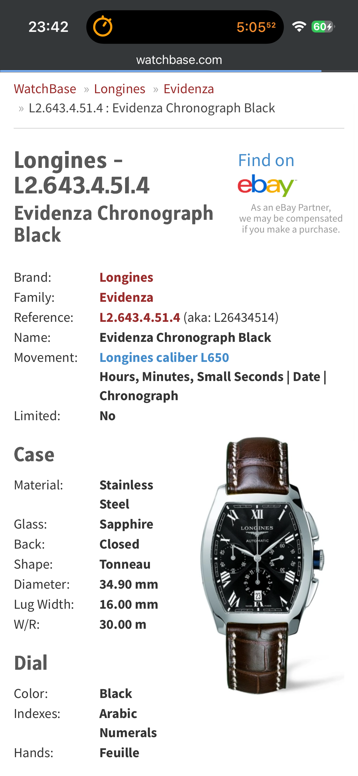 Longines Evidenza