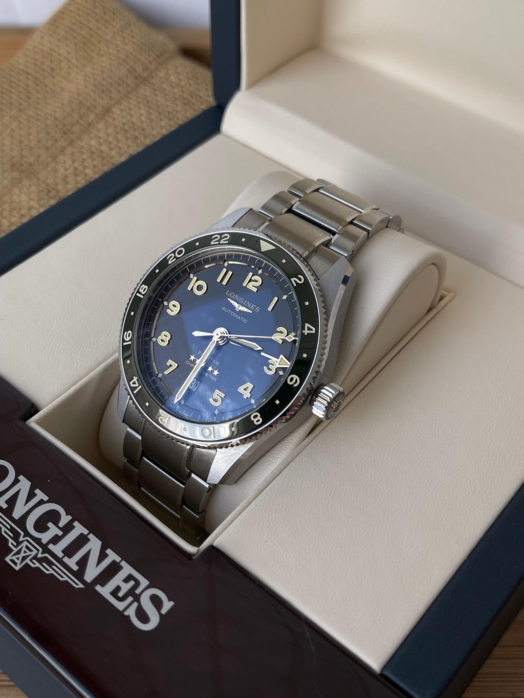 CEAS LONGINES SPIRIT ZULU TIME L3.812.4.53.6 CONDIȚIE EXCELENTǍ, FULL SET 42mm