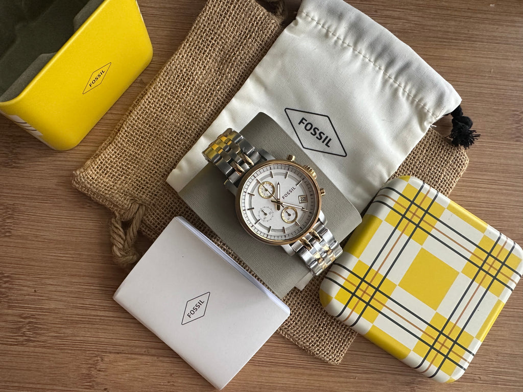 Superb Ceas Fossil Boyfriend Lady - Two tone 38mm diametrul