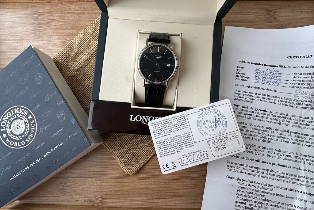 Longines Présence Automatic 38.5mm diametrul - impecabil - Full set L4.921.4.52.2