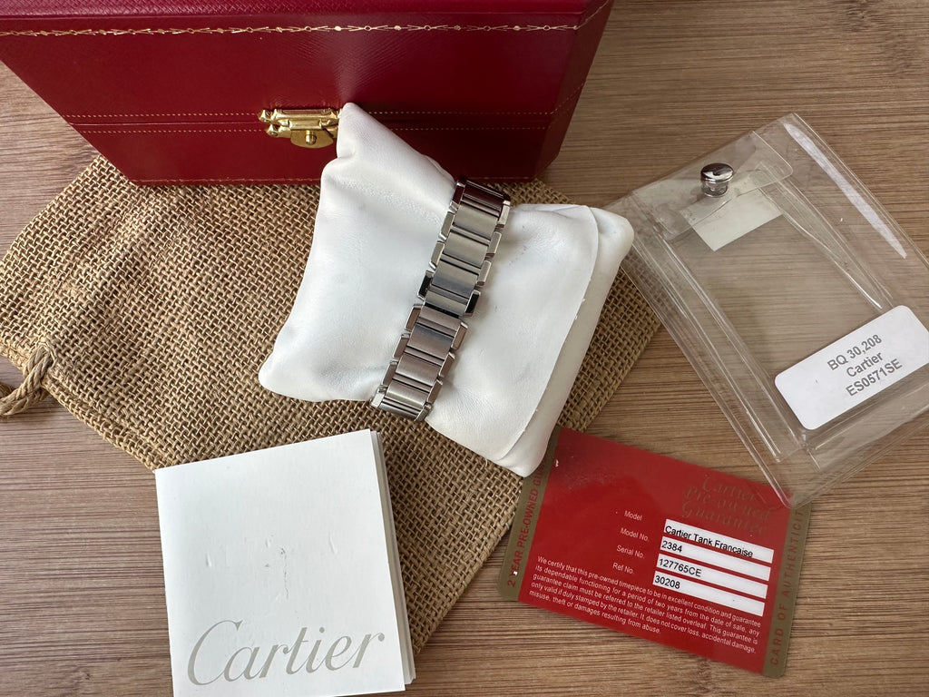 Cartier Tank Française Full set, impecabil 20mm - 2384