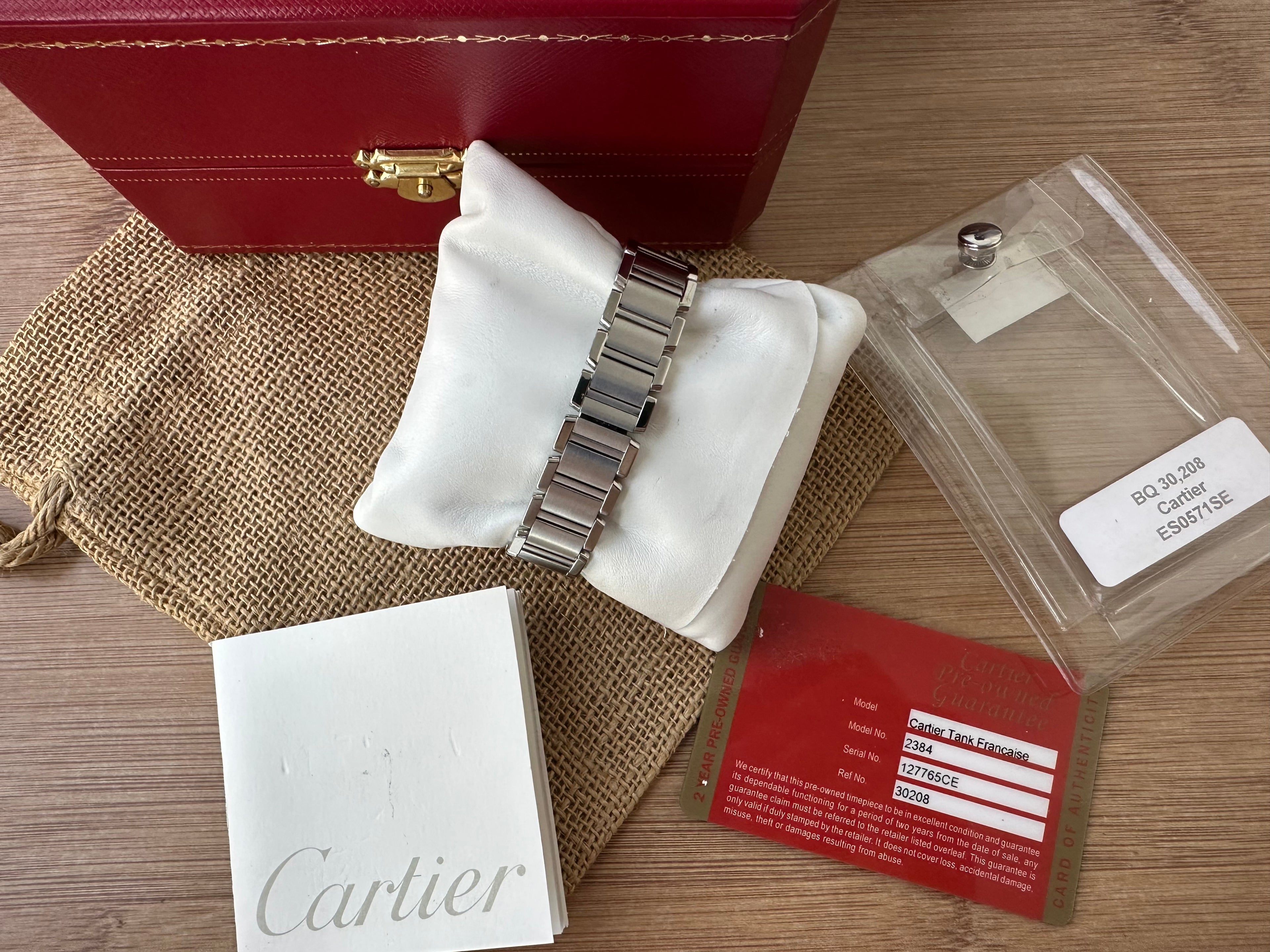 Cartier Tank Française Full set, impecabil 20mm - 2384