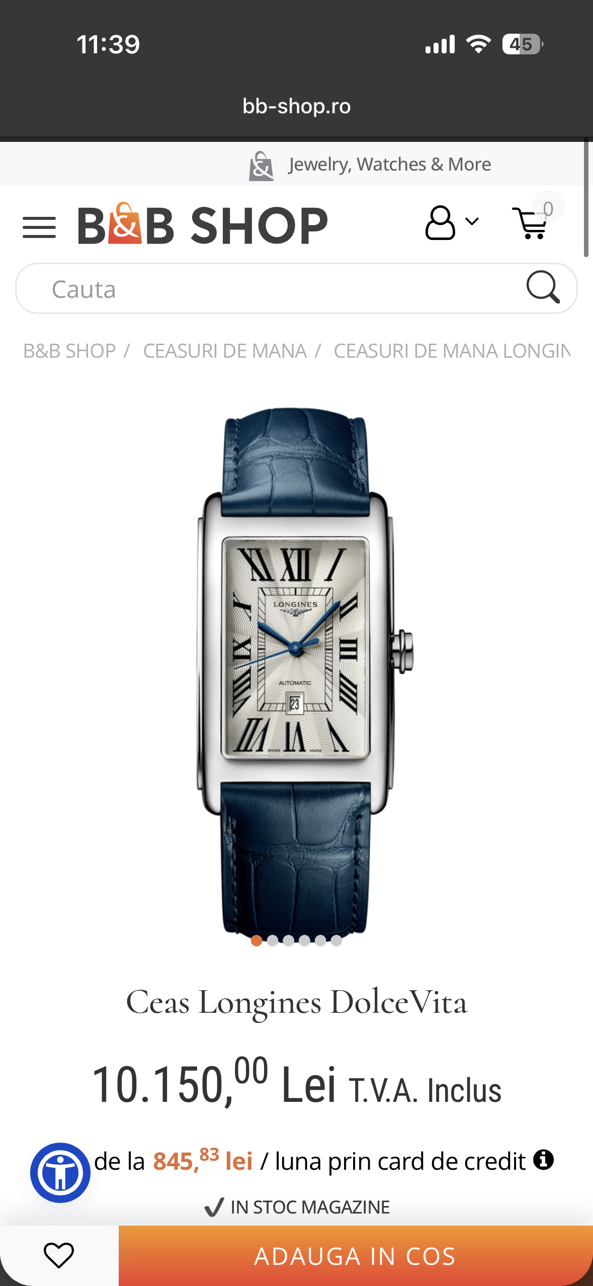 Longines Dolcevita Automatic ca nou 28.2x47.0 mm - Ref. L5.767.4.71.9 - Full set