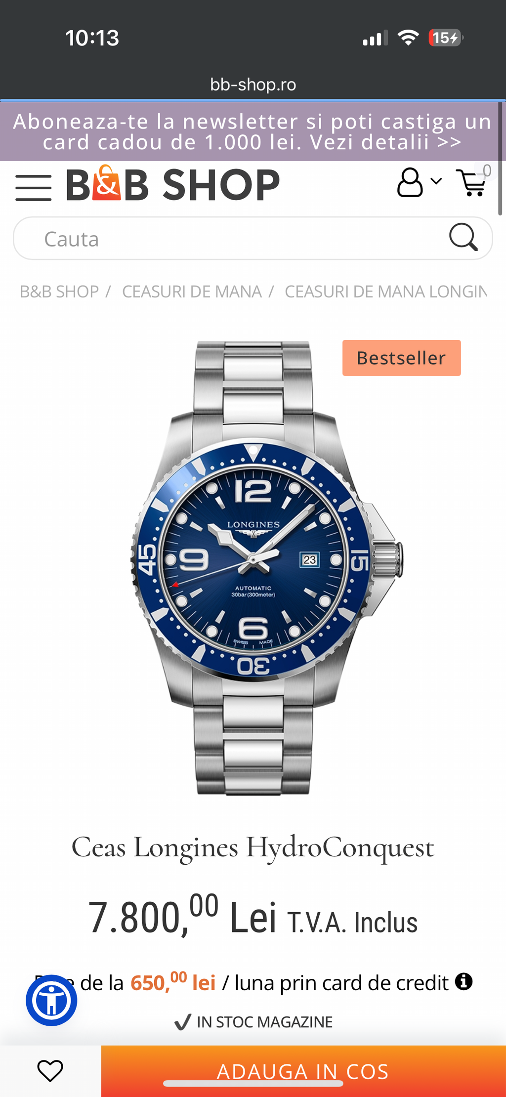 Ceas Longines Hydroconquest Automatic 41mm - impecabil - ca nou - Last price ❗️