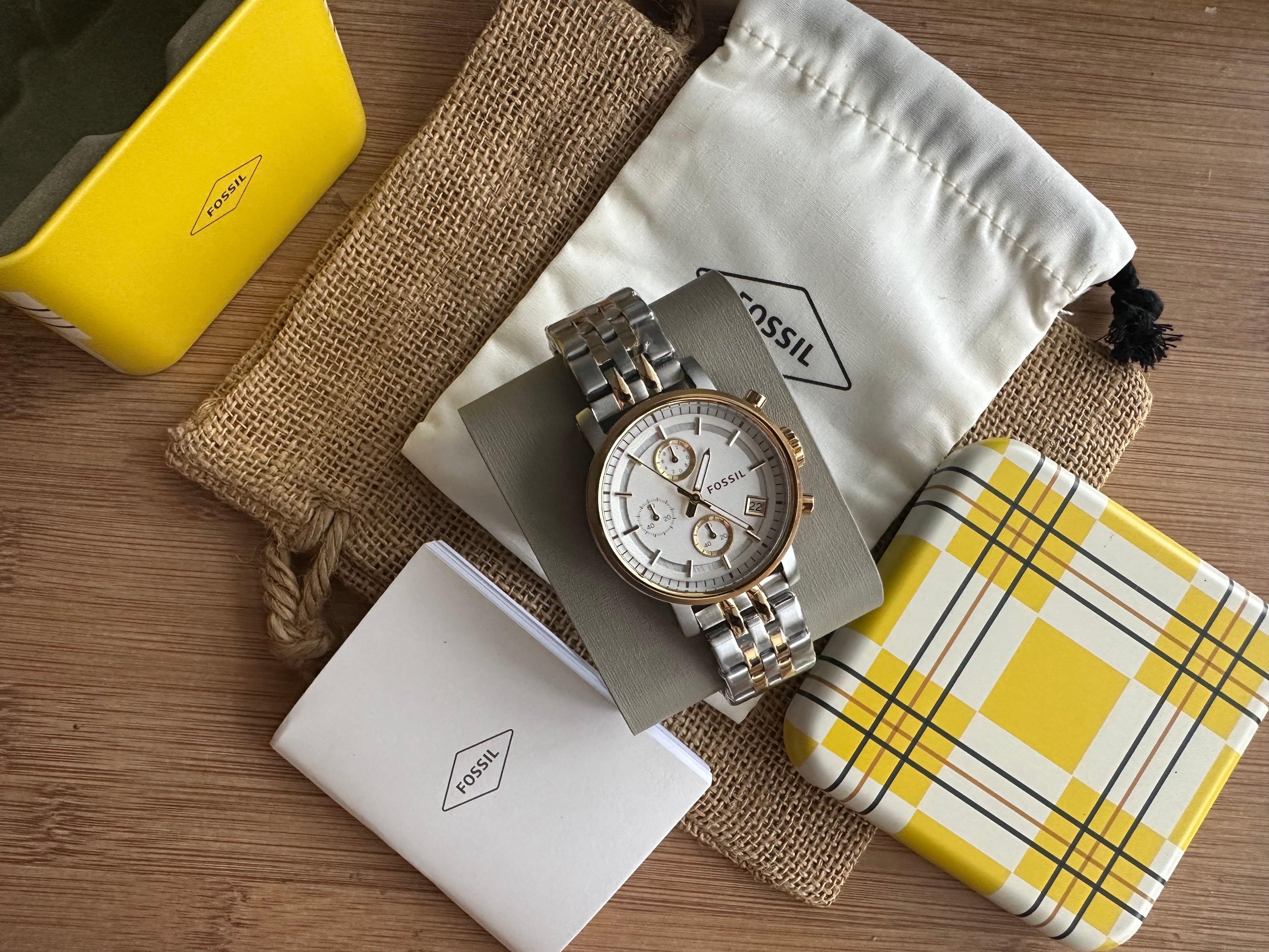 Superb Ceas Fossil Boyfriend Lady - Two tone 38mm diametrul