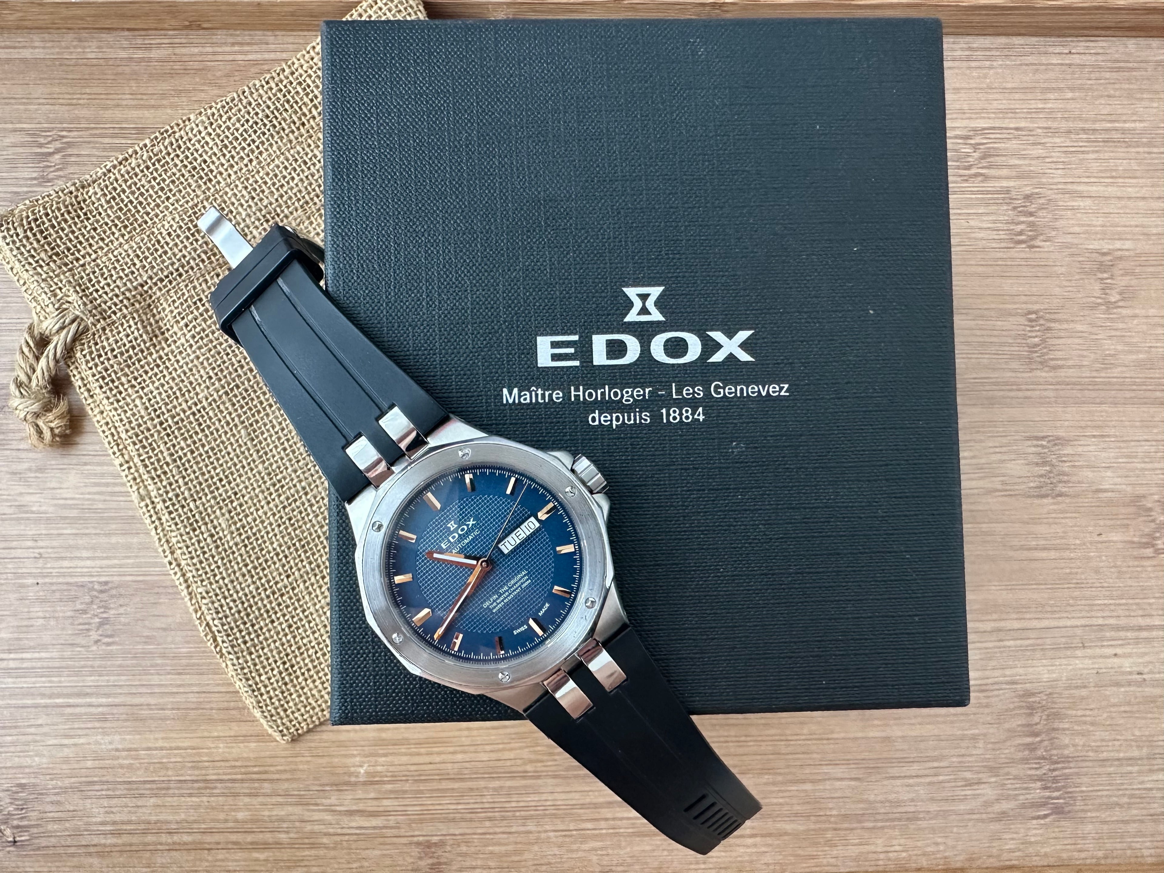 Ceas Edox Delfin Full set Rubber Strap
