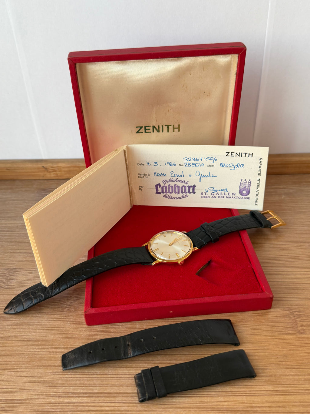 Zenith Aur 18K - Vintage NOS - New old stock- Full set