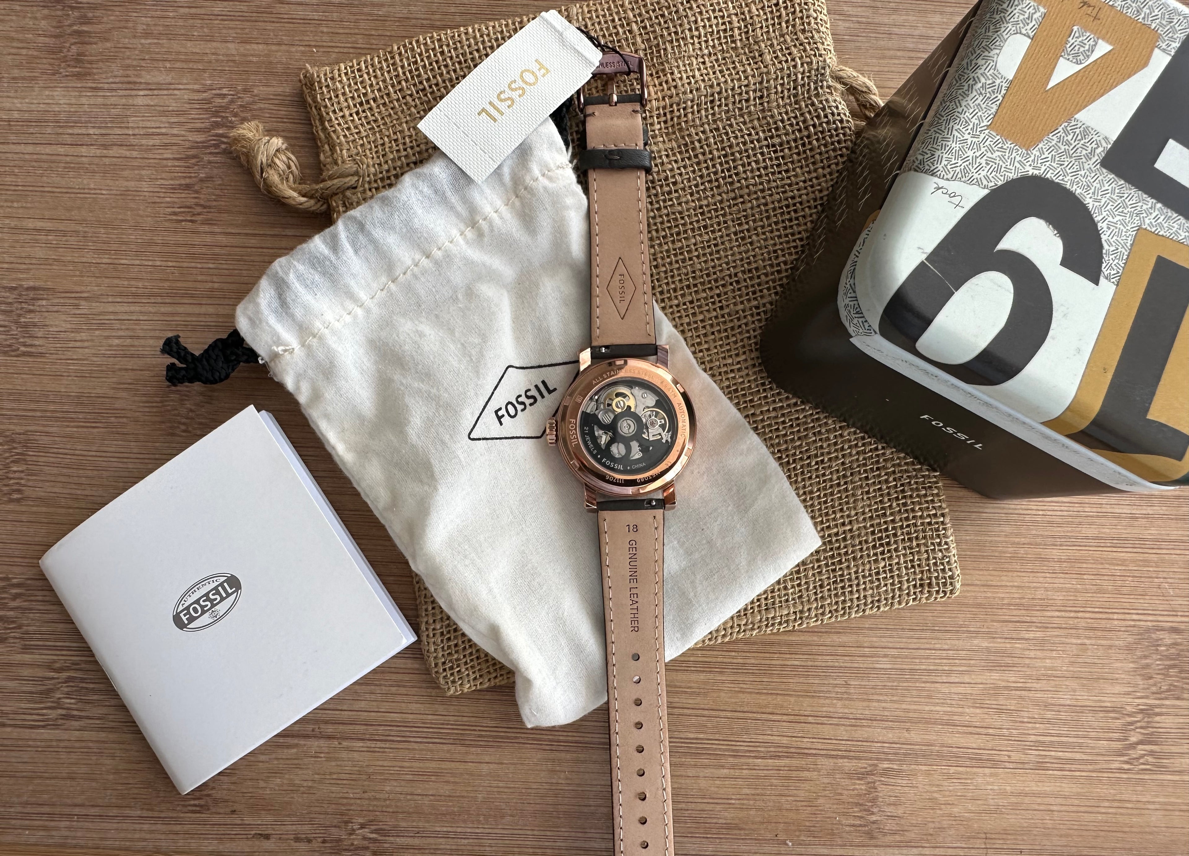 Ceas Fossil Boyfriend 38mm diametrul - Automatic curea de piele - ME3089