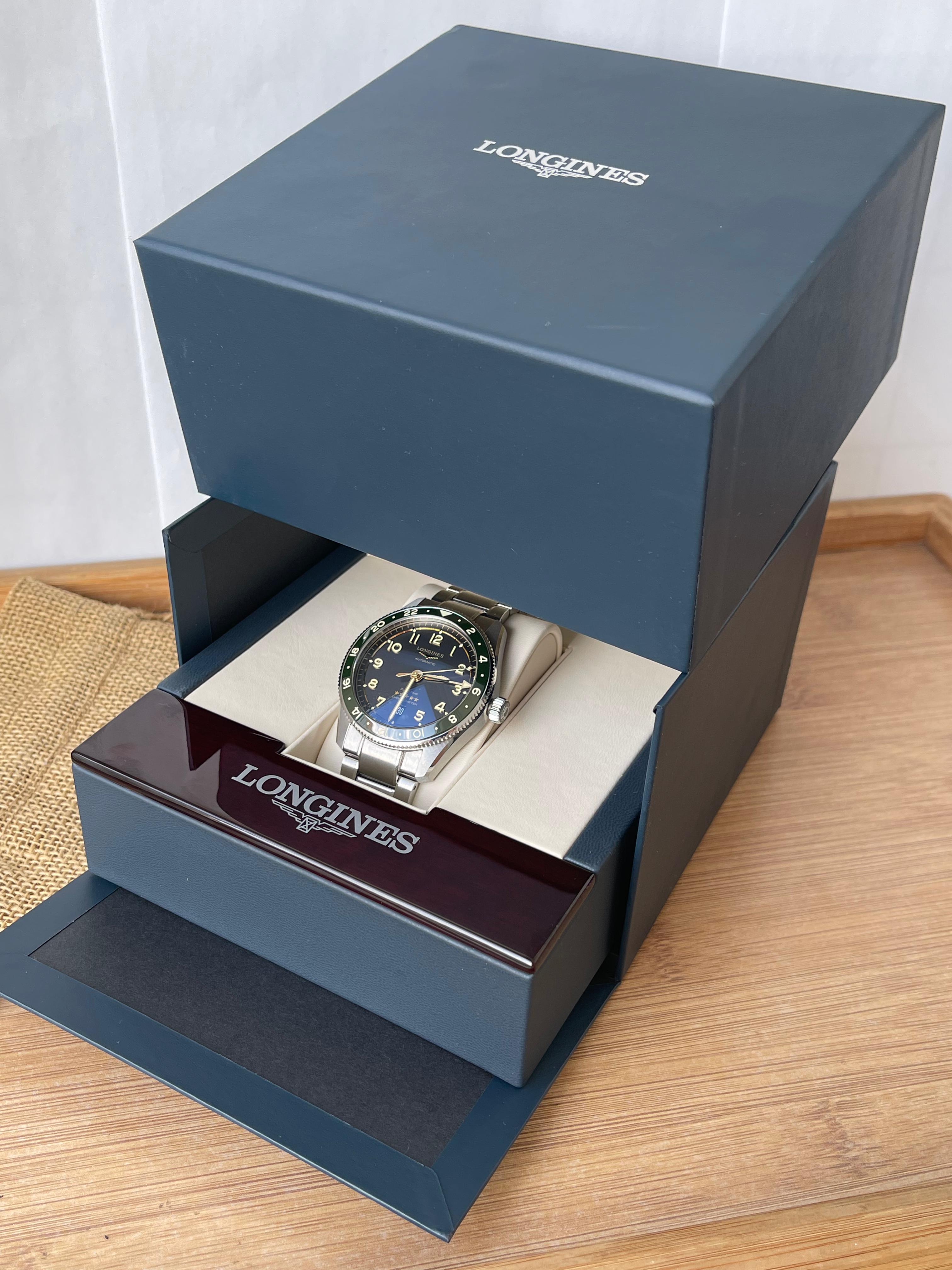 CEAS LONGINES SPIRIT ZULU TIME L3.812.4.53.6 CONDIȚIE EXCELENTǍ, FULL SET 42mm