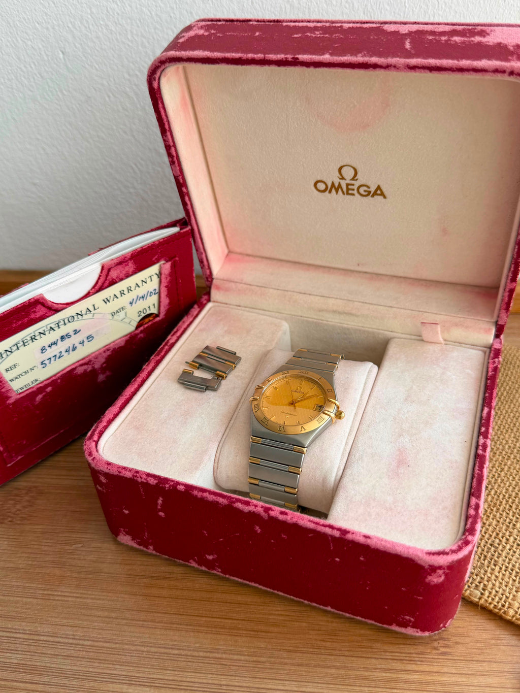 Omega Constellation Manhattan  Aur Otel - 33.5mm diametrul Full set - Conditie excelenta - Ref. 396.1201