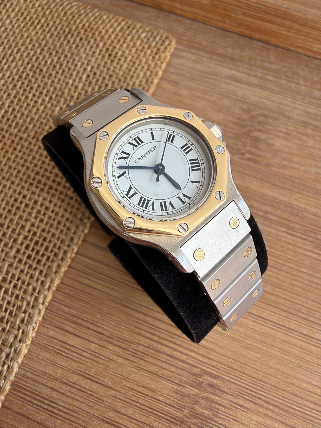 Cartier Santos Octagon Automatic - Aur Oțel - 25mm - Ref. 0907