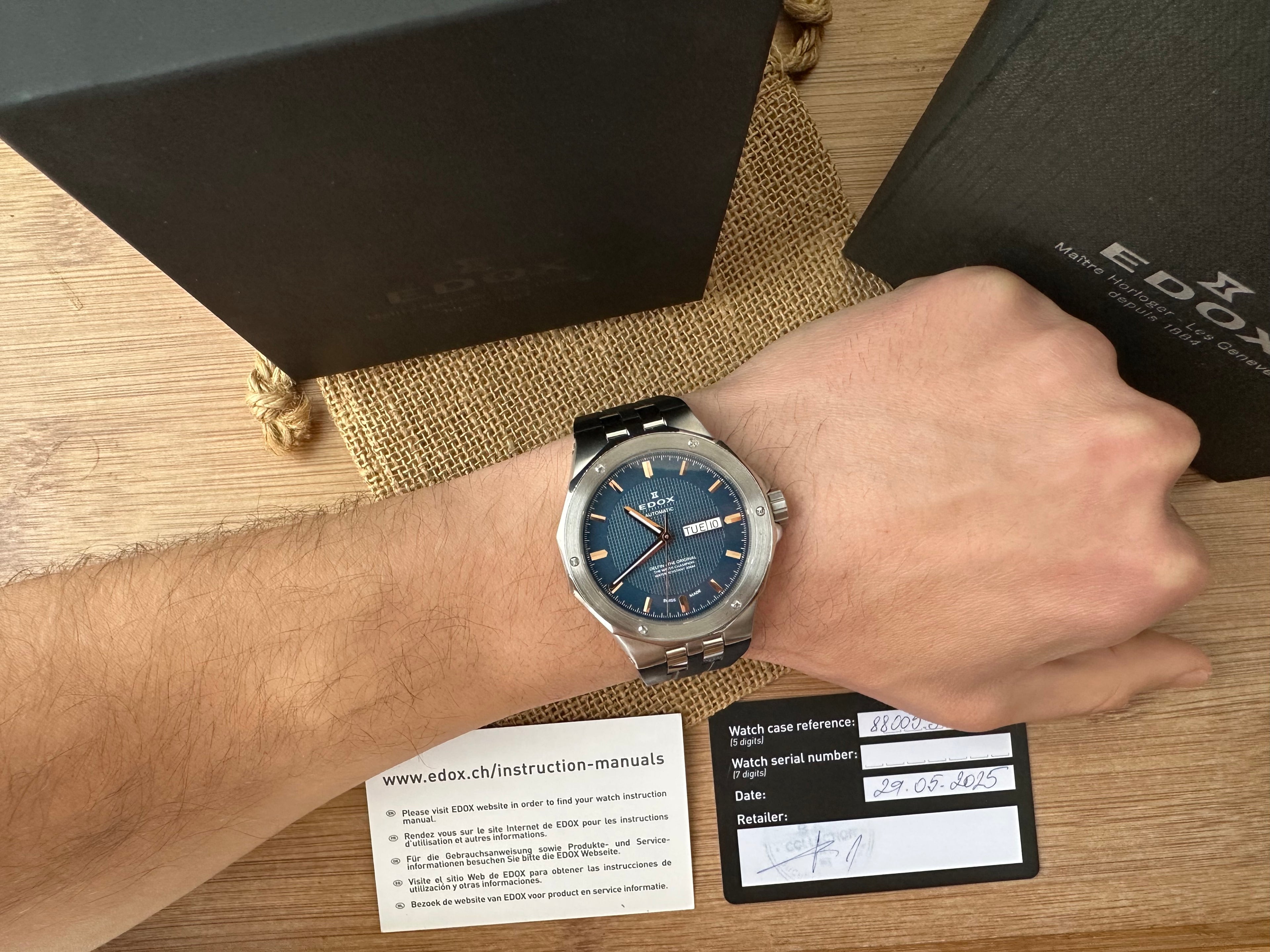 Ceas Edox Delfin Full set Rubber Strap