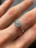 Inel Aur Alb 18k cu diamante - certificat