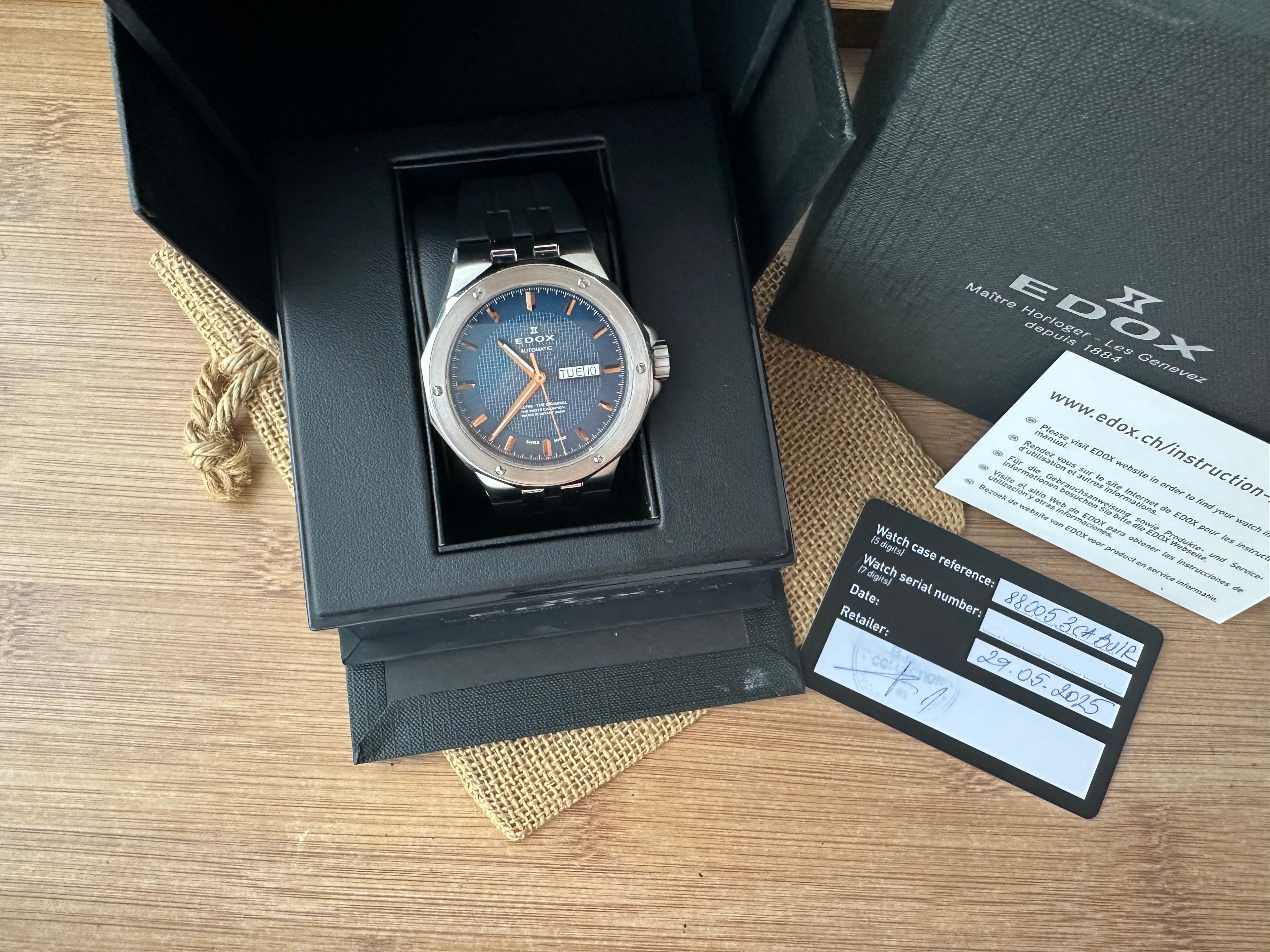 Ceas Edox Delfin Full set Rubber Strap