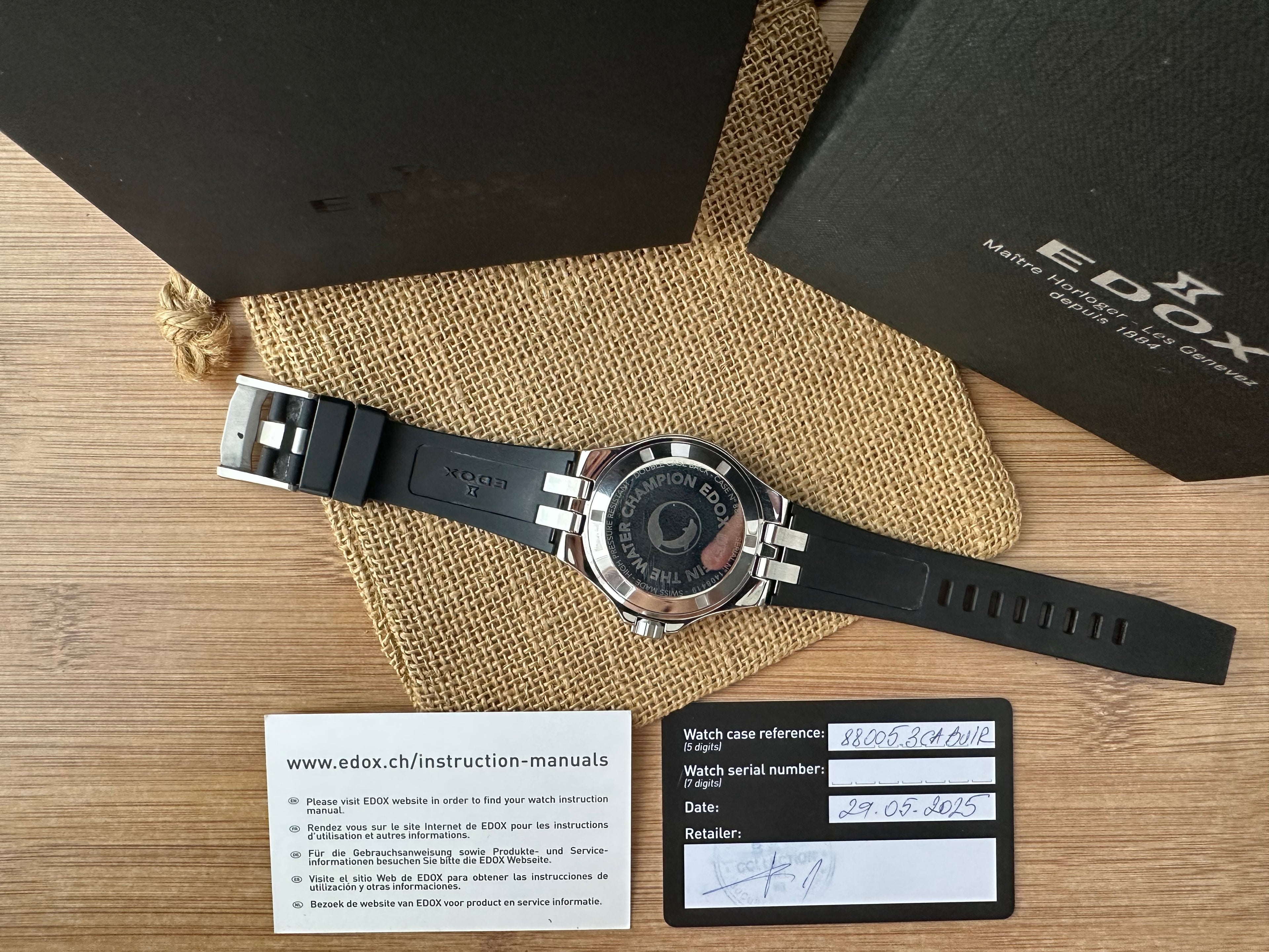 Ceas Edox Delfin Full set Rubber Strap