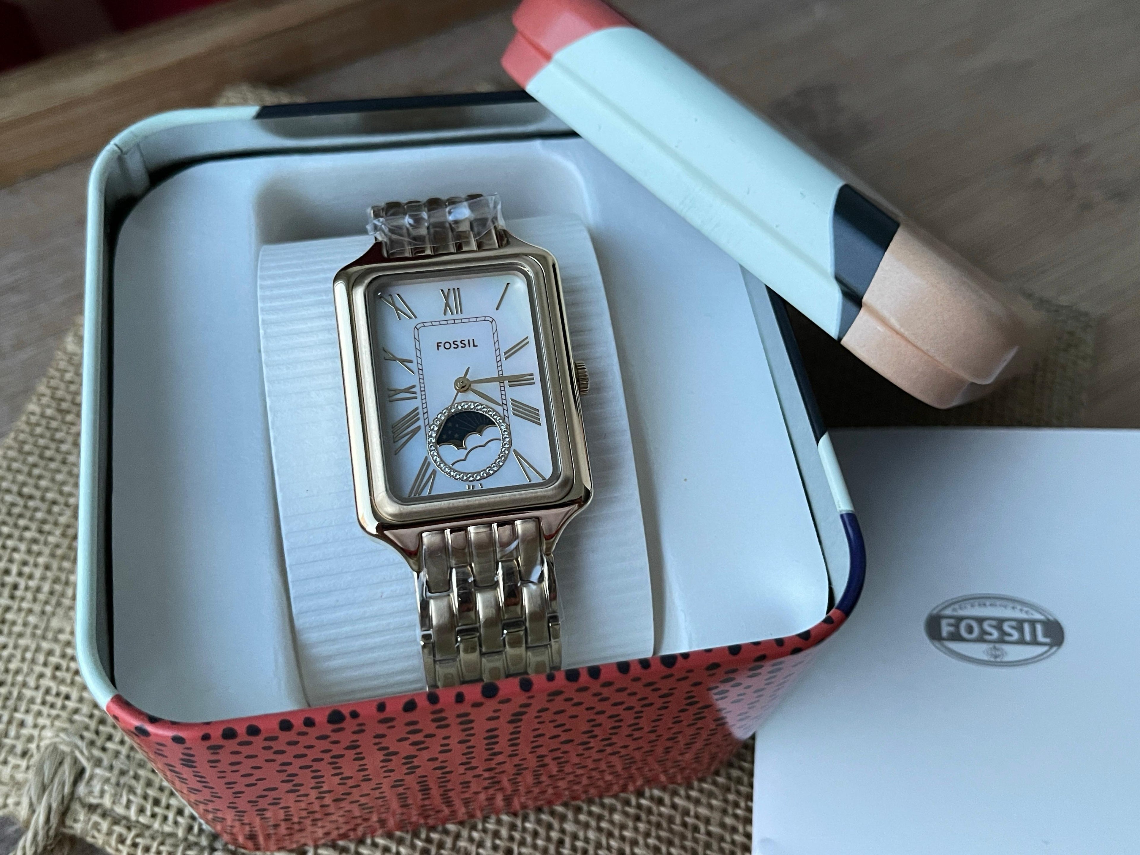 Ceas Fossil Raquel Sun Moon-  Gold ES5398 - 29mm - Mother of Pearl