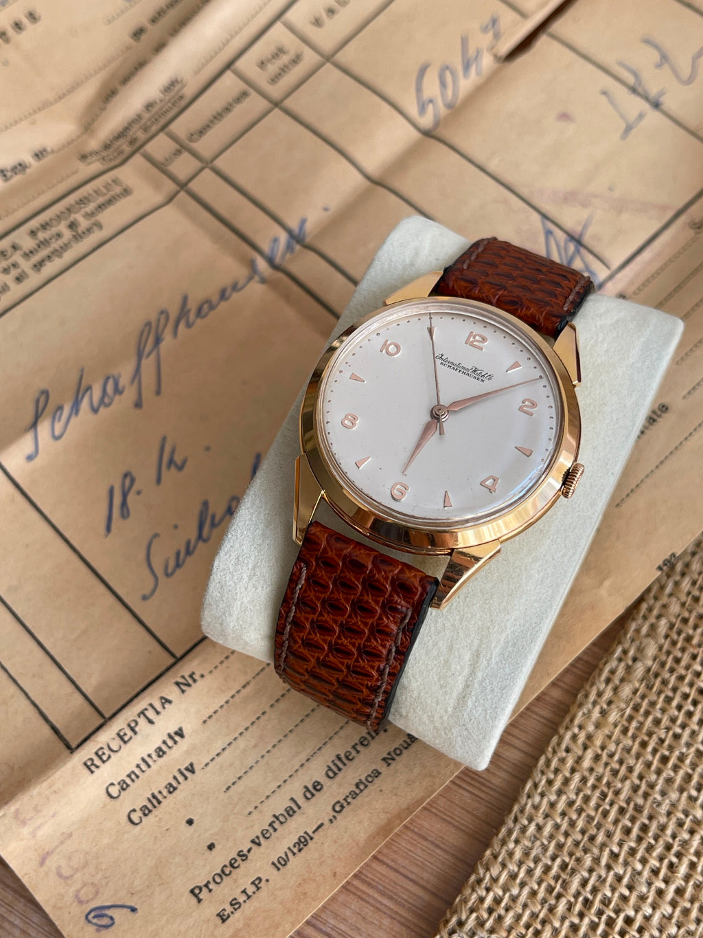 Ceas IWC din Aur 18K - Calibru Mecanic - Full set - impecabil - 15.07.1966