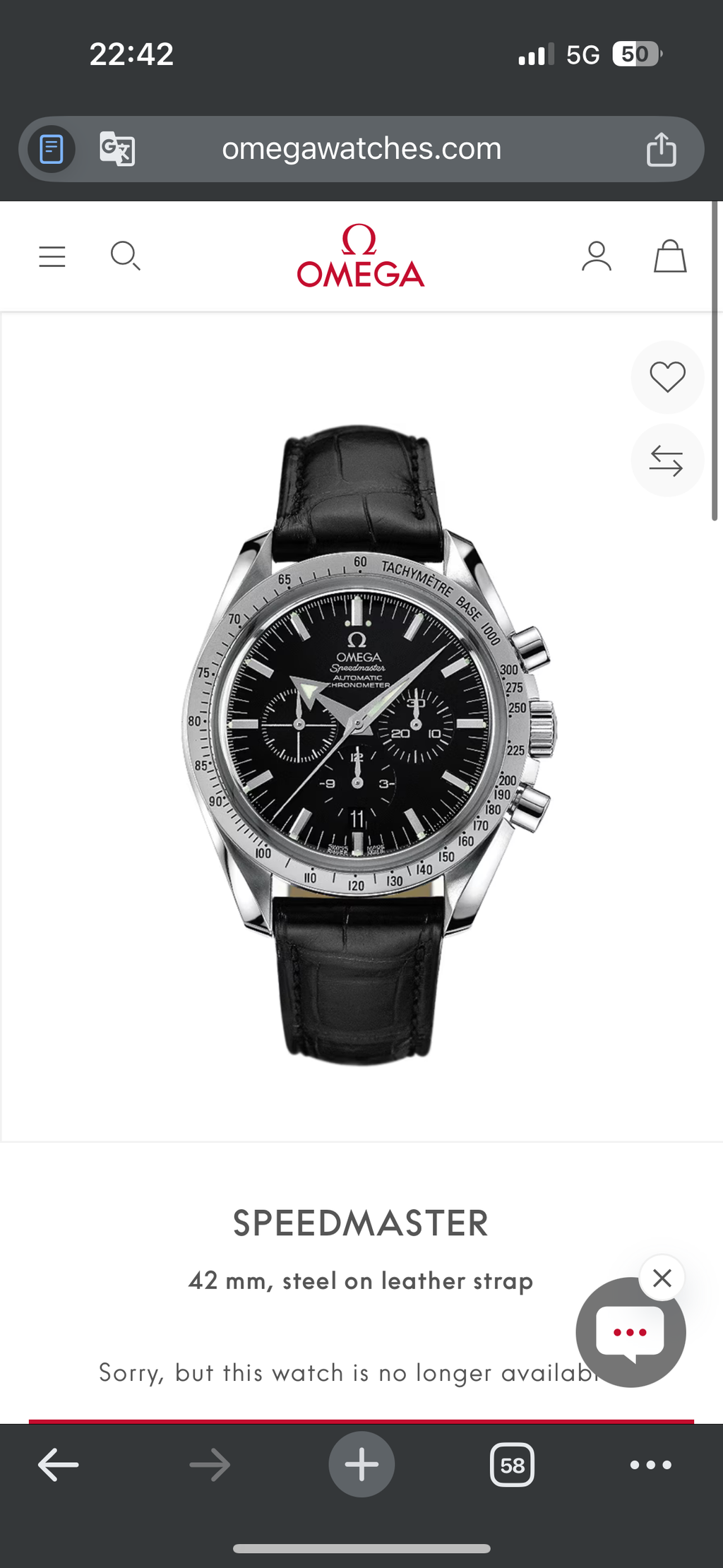Omega Speedmaster Automatic Chronometer - BROAD ARROW