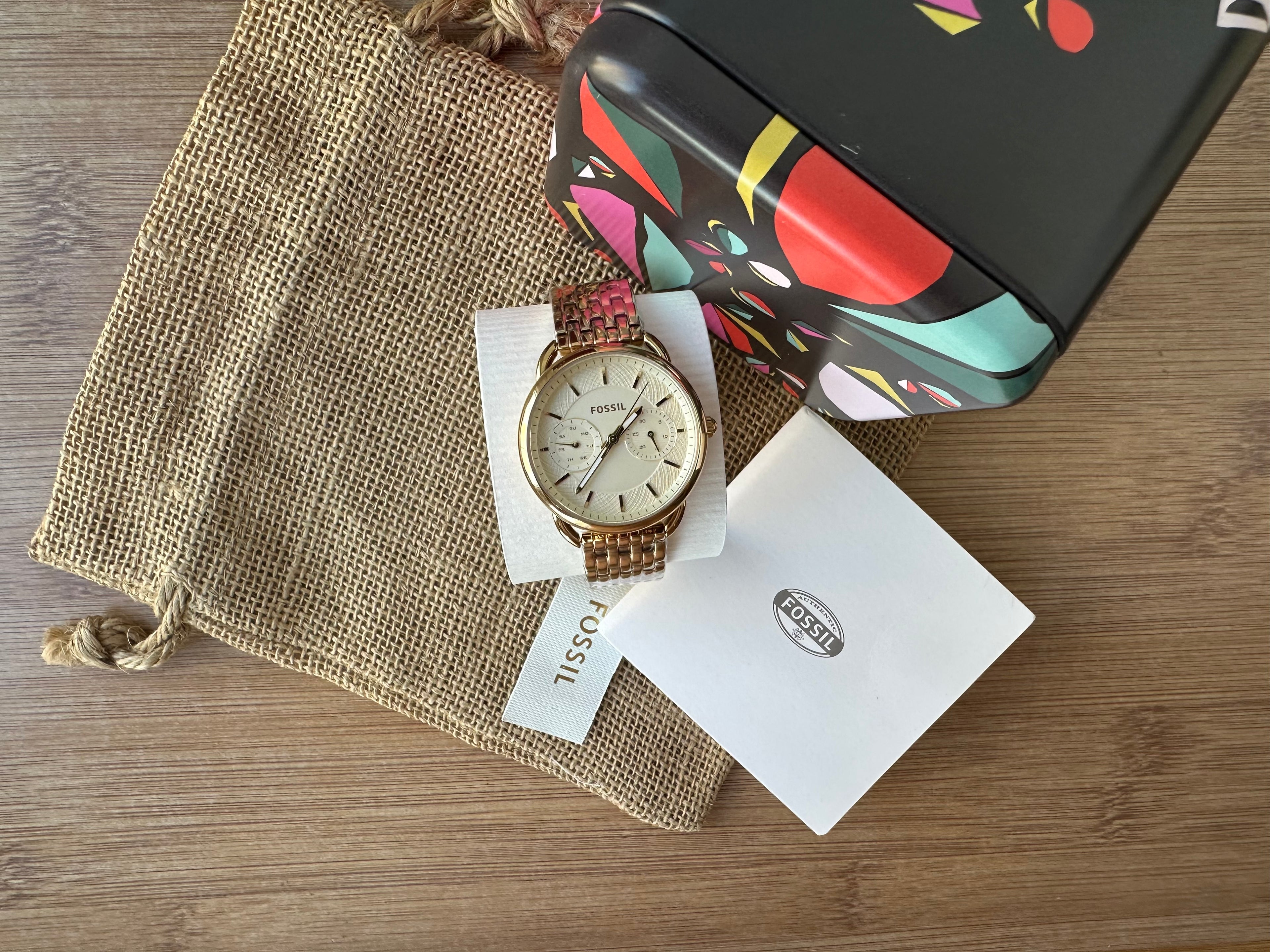 Ceas Fossil Tailor Gold nou - ES3714 - 35mm diametrul