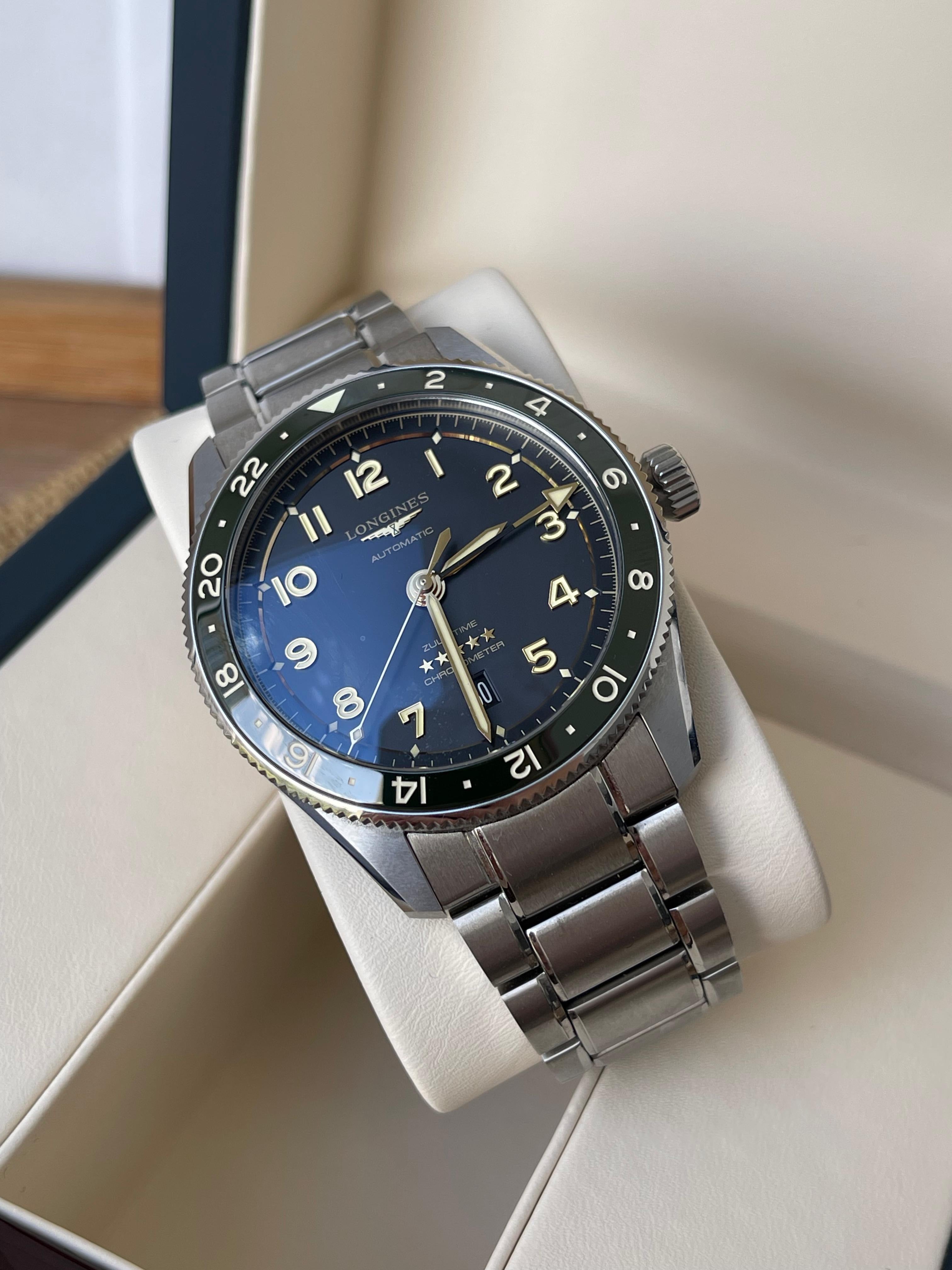 CEAS LONGINES SPIRIT ZULU TIME L3.812.4.53.6 CONDIȚIE EXCELENTǍ, FULL SET 42mm