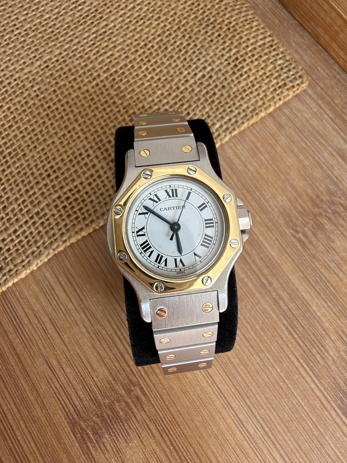 Cartier Santos Octagon Automatic - Aur Oțel - 25mm - Ref. 0907