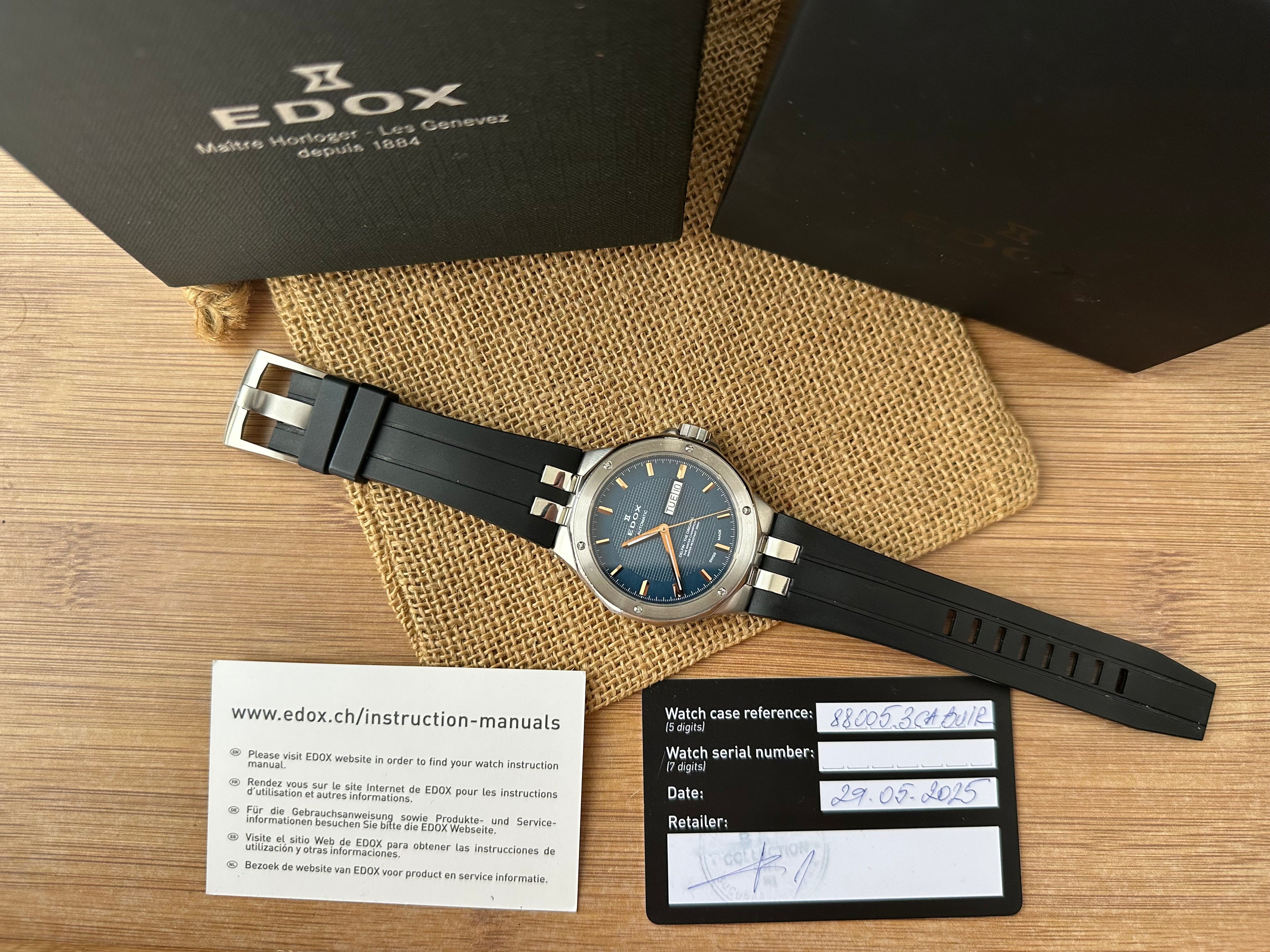 Ceas Edox Delfin Full set Rubber Strap