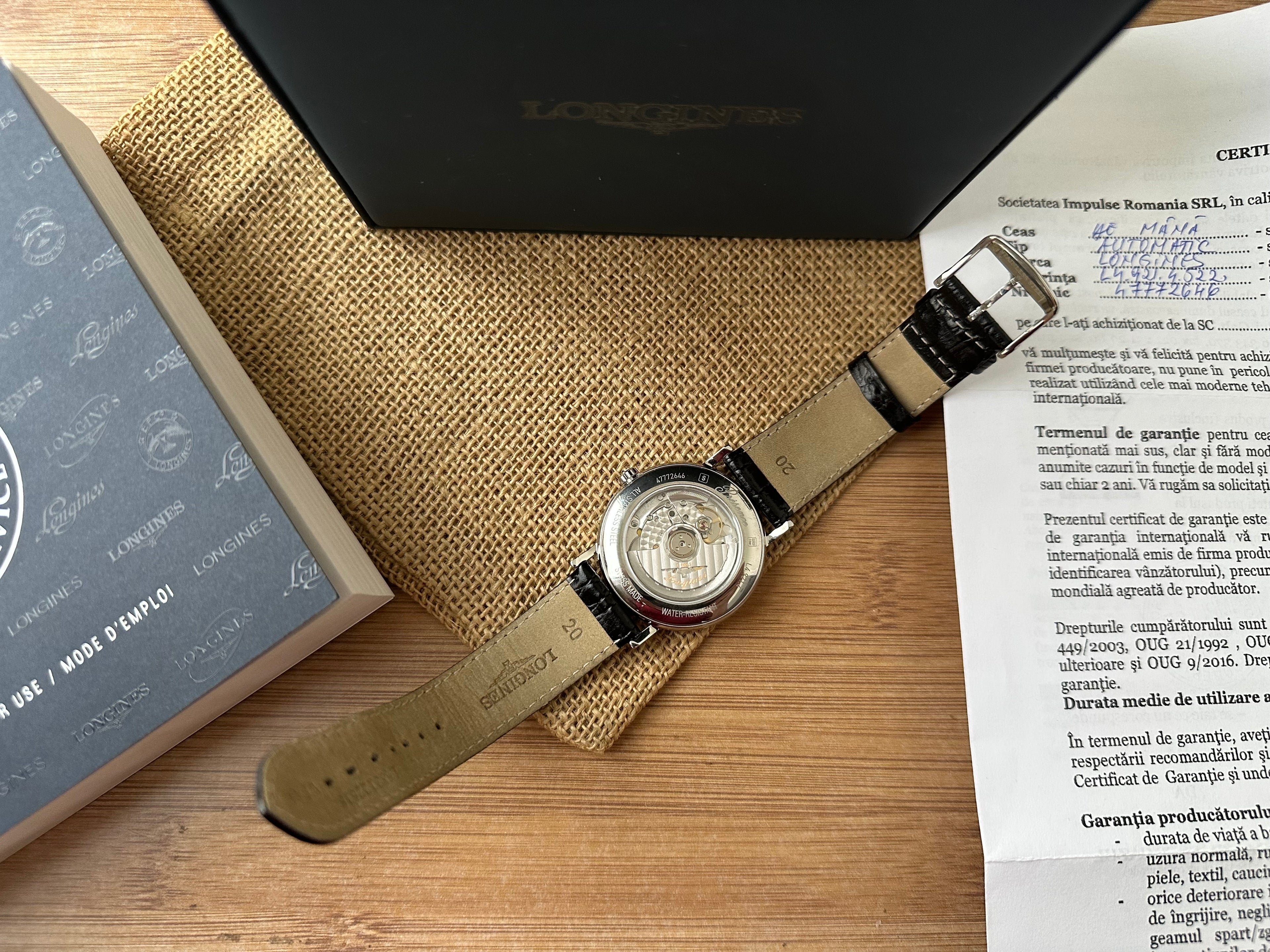 Longines Présence Automatic 38.5mm diametrul - impecabil - Full set L4.921.4.52.2