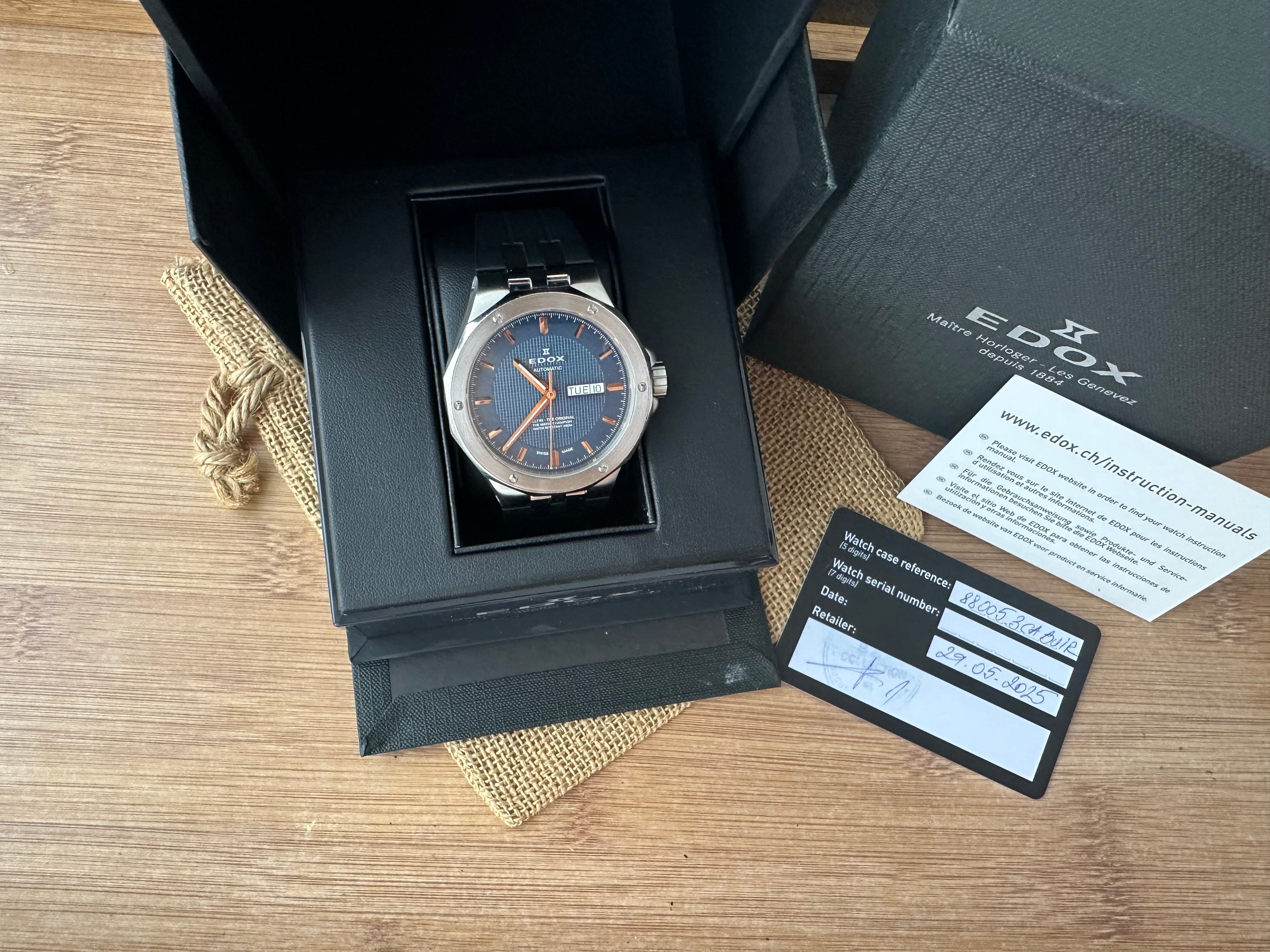 Ceas Edox Delfin Full set Rubber Strap