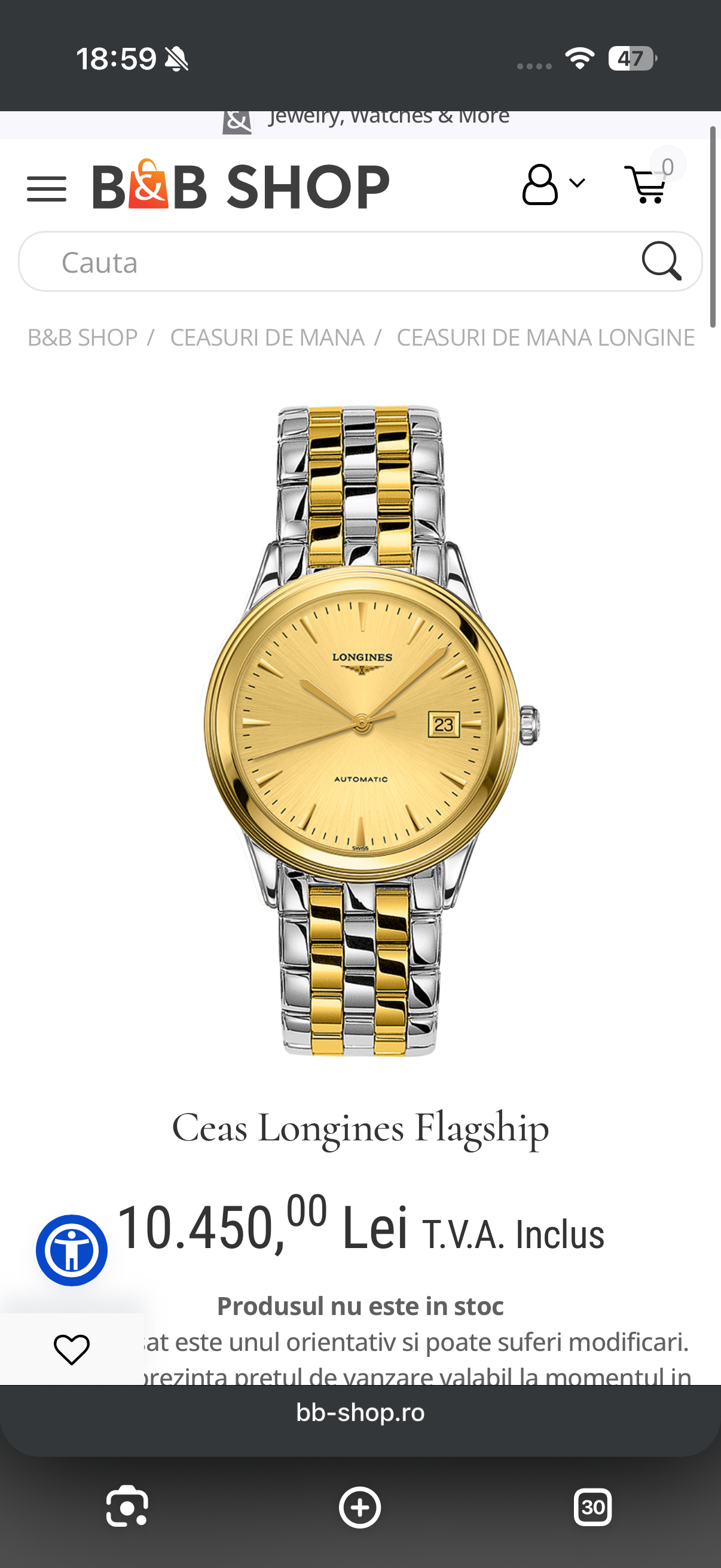 Longines Flagship Automatic 38.5mm - Two tone - Full set - Servisat - L4.974.3.32.7