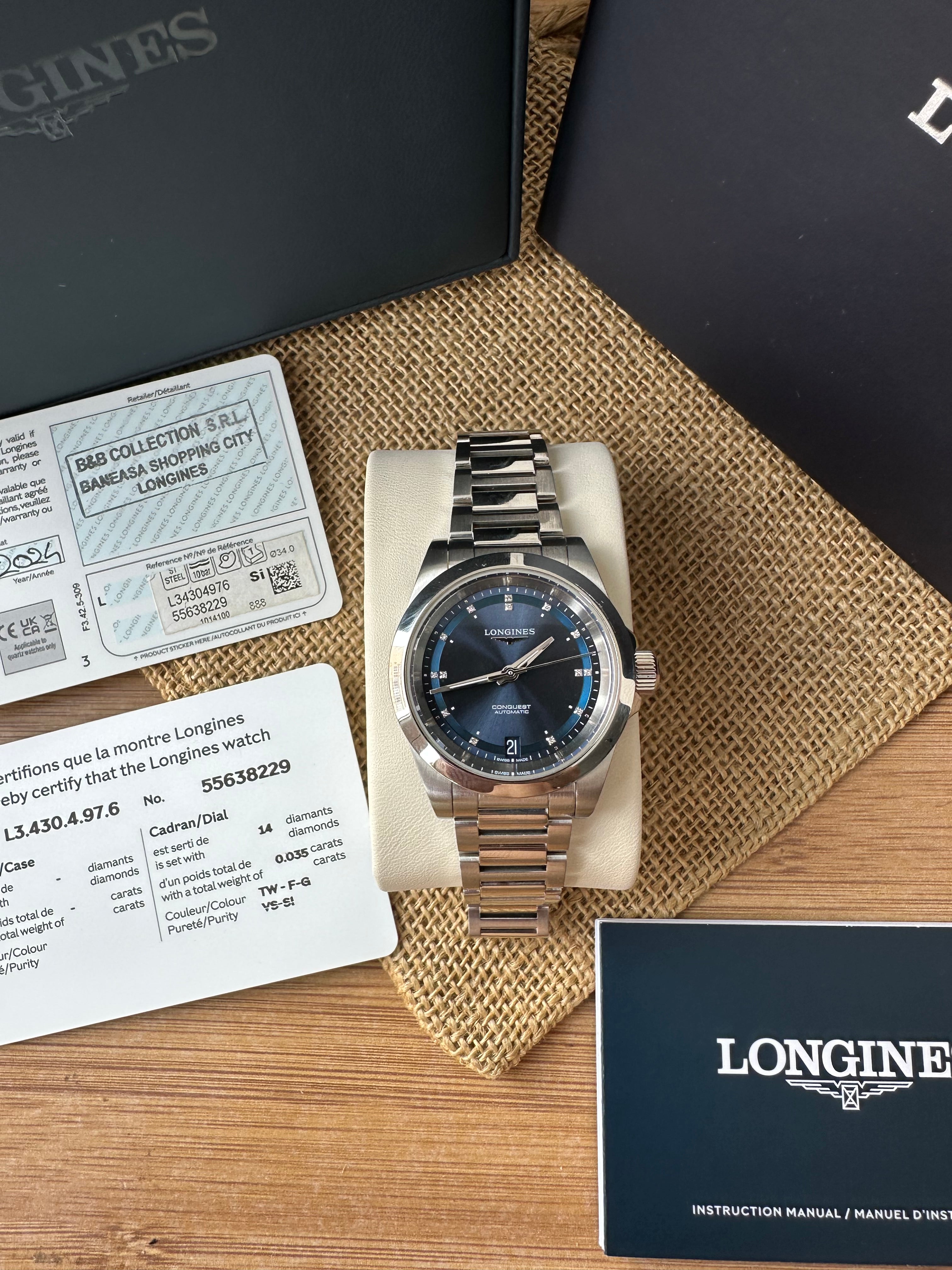 Longines Conquest Lady - Diamonds - L3.320.4.97.6